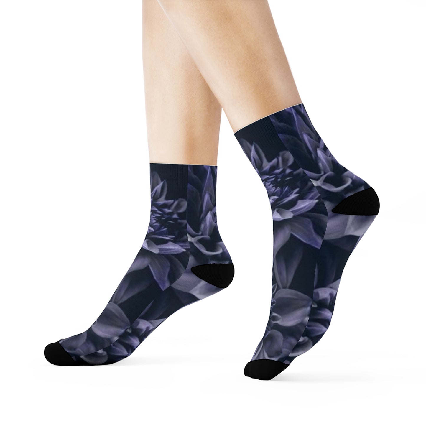 Blue Dahlia Crew Socks