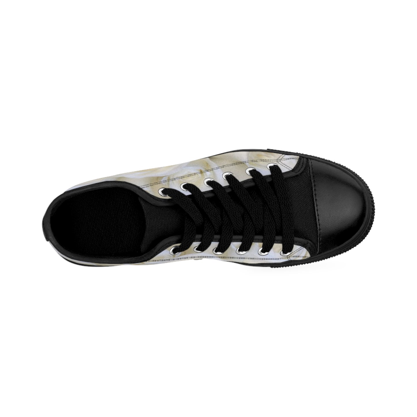 White Roses Comfortable Floral Sneakers – Chic & Comfy