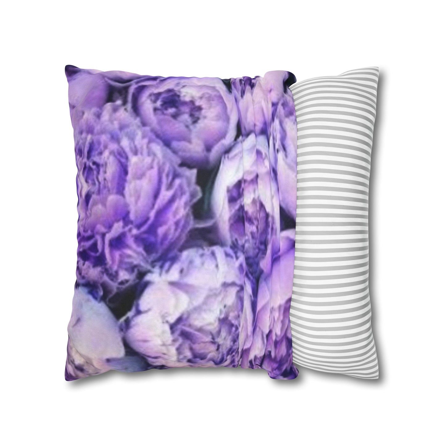 Purple Peony Square Pillowcase