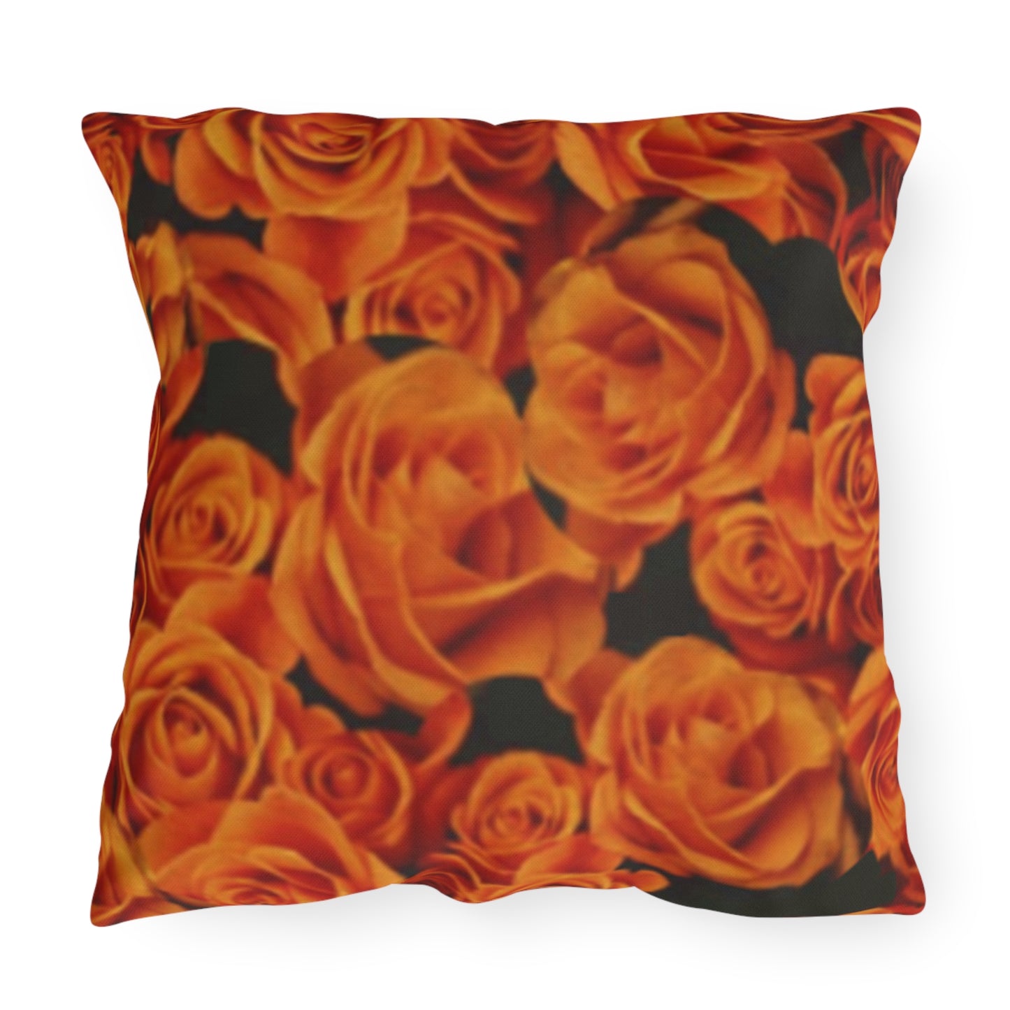 Orange Roses Outdoor Pillow