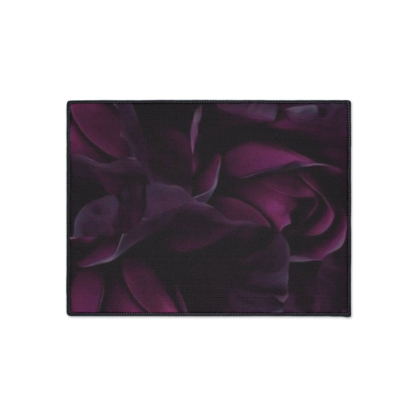 Dark Purple Floral Heavy Duty Floor Mat