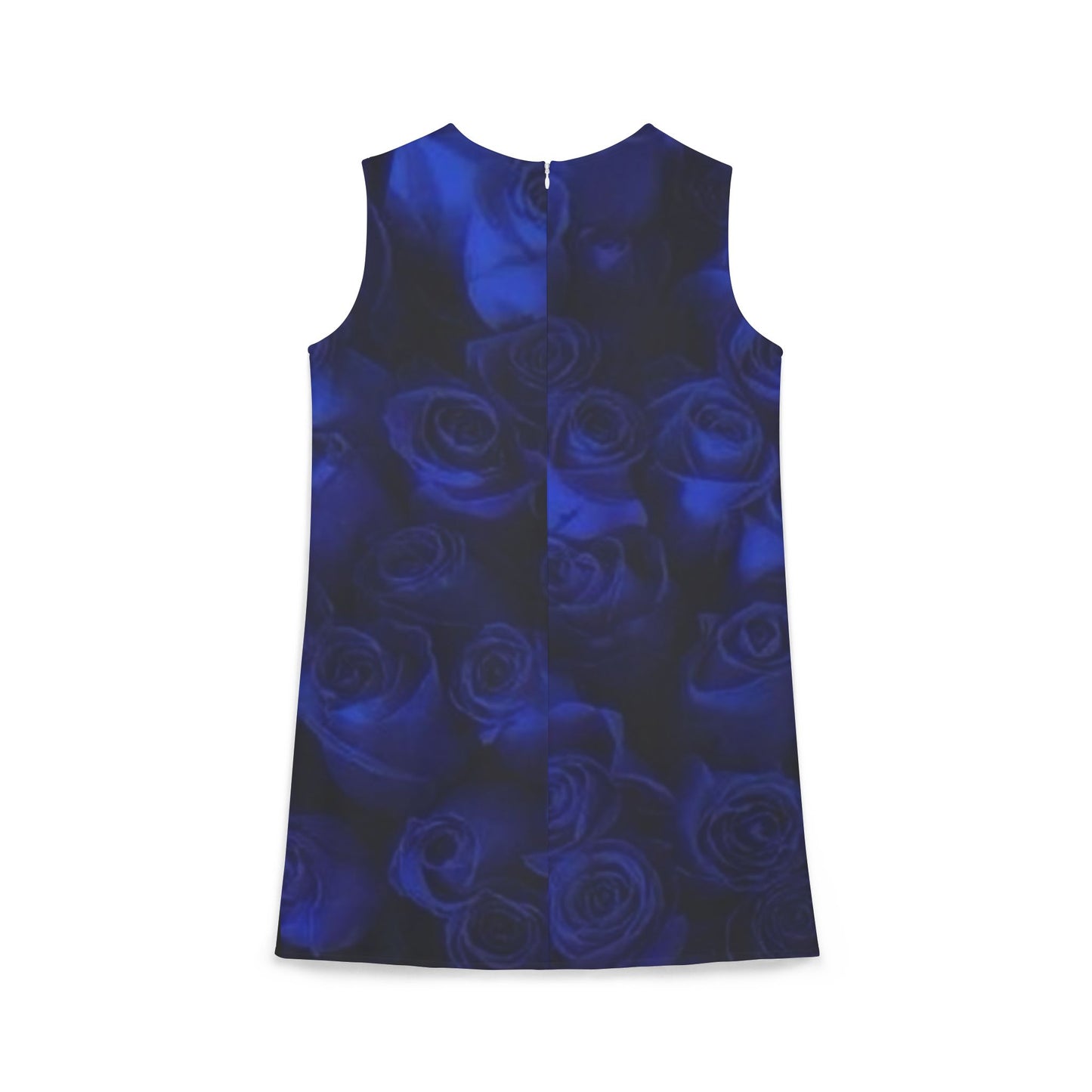Dark Blue Roses Sleeveless Dress