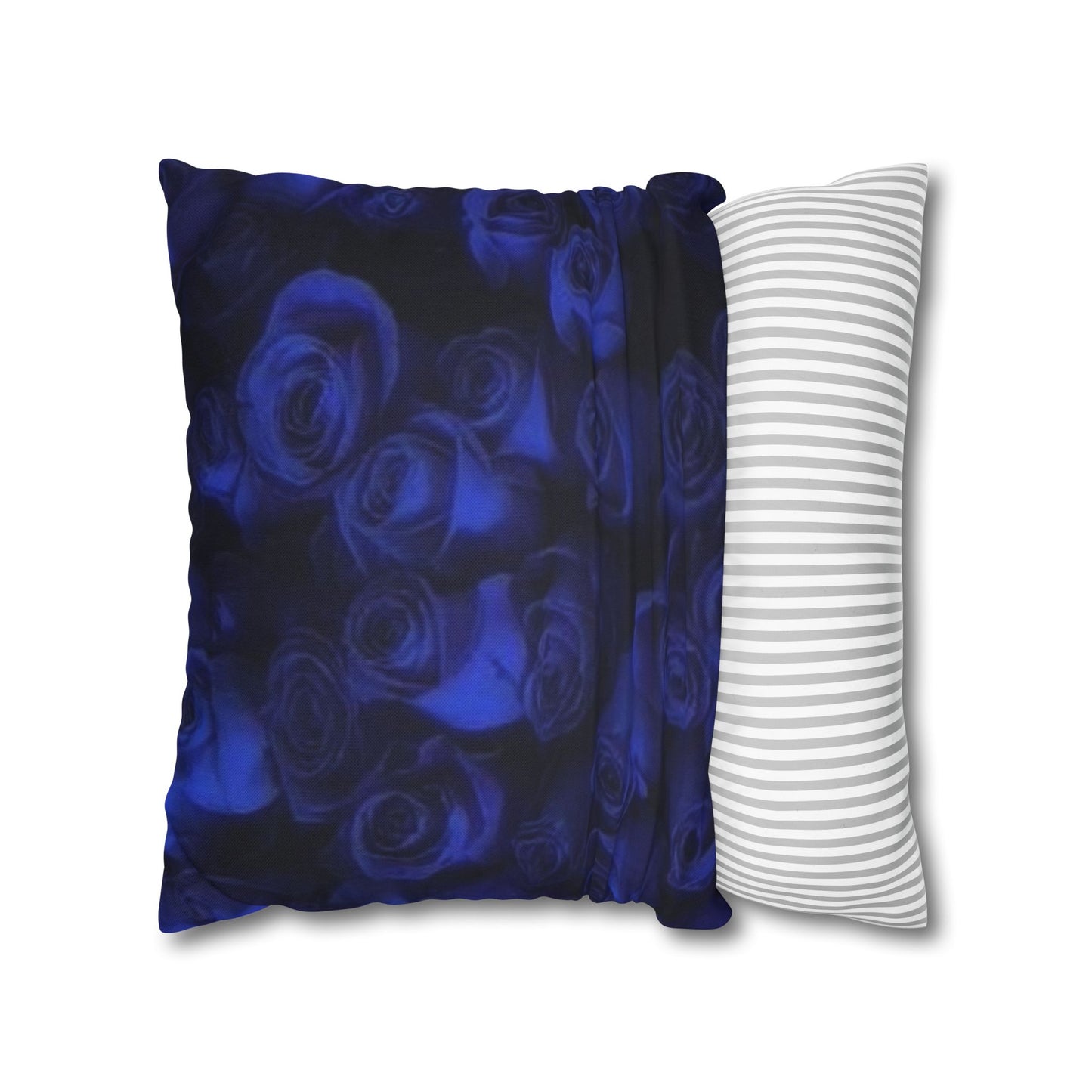 Dark Blue Roses Square Pillowcase