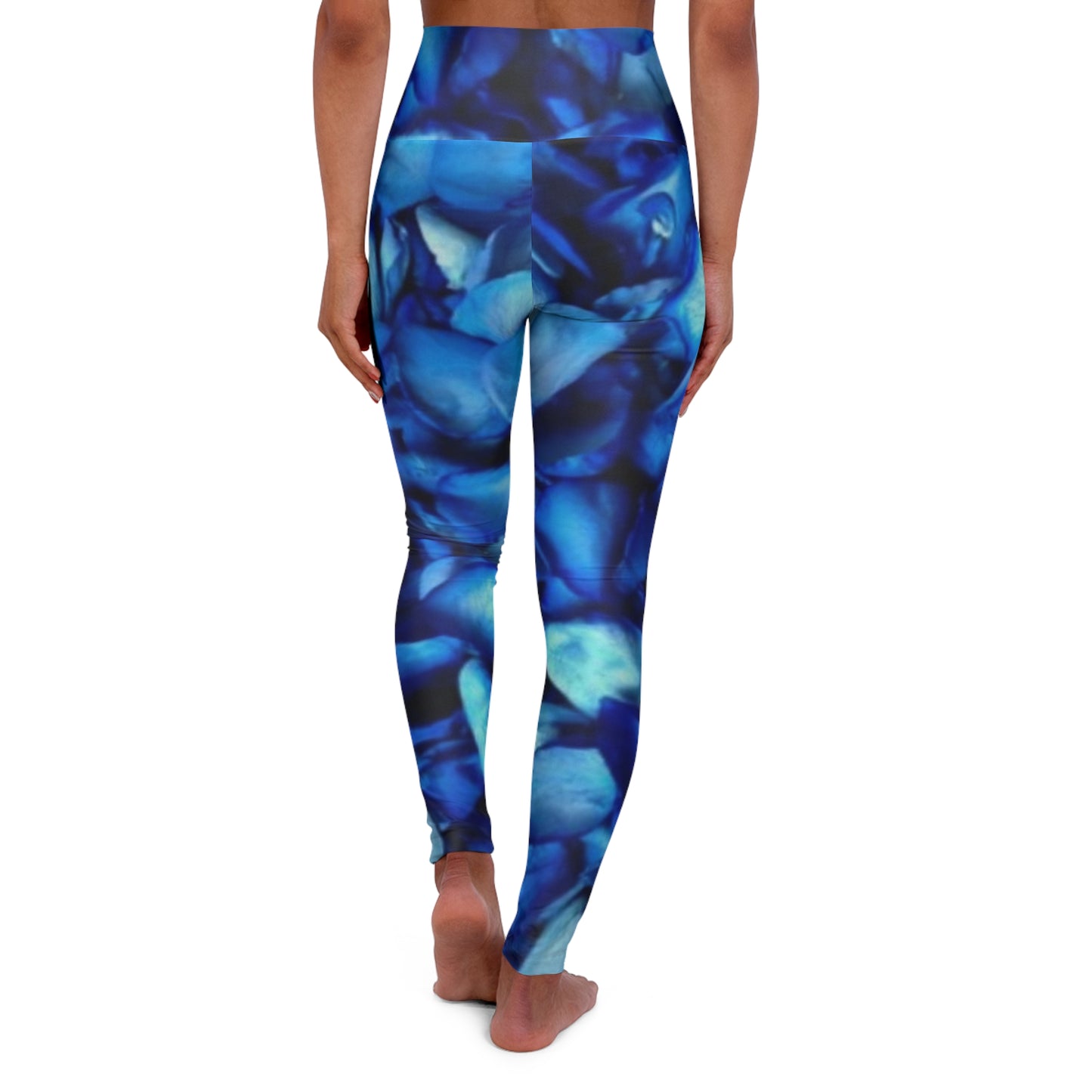 Blue Petals Floral Skinny Fit Legging for Gym