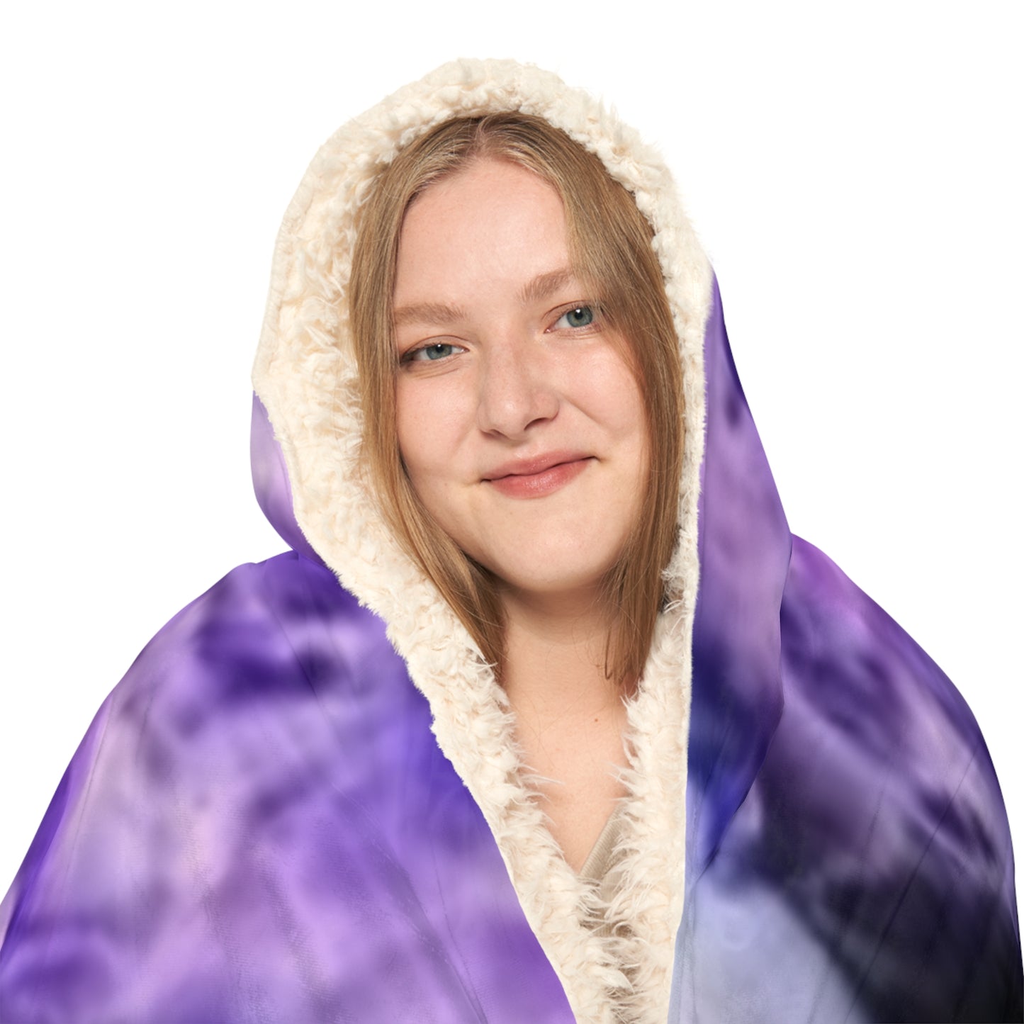 Purple Peony Floral Hooded Blanket – Snuggly Elegance