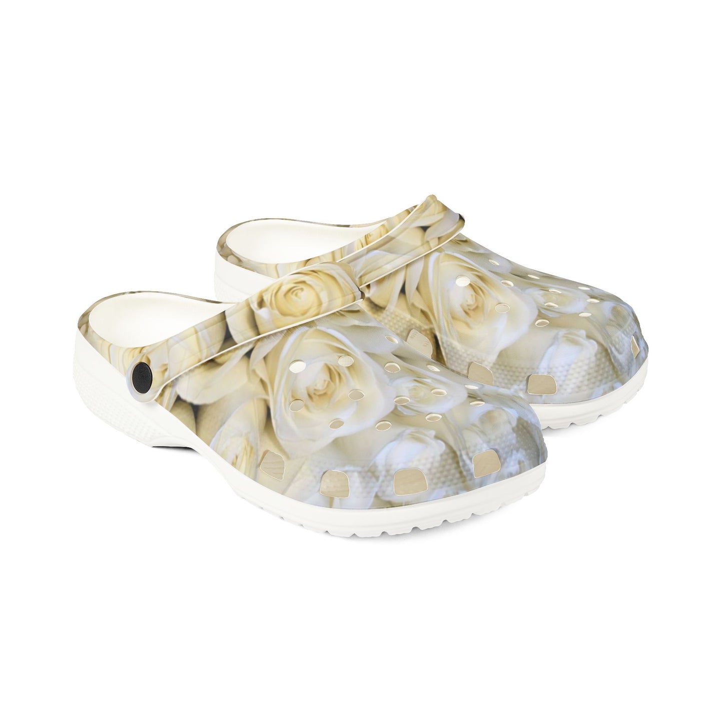 White Roses Foam Shoes