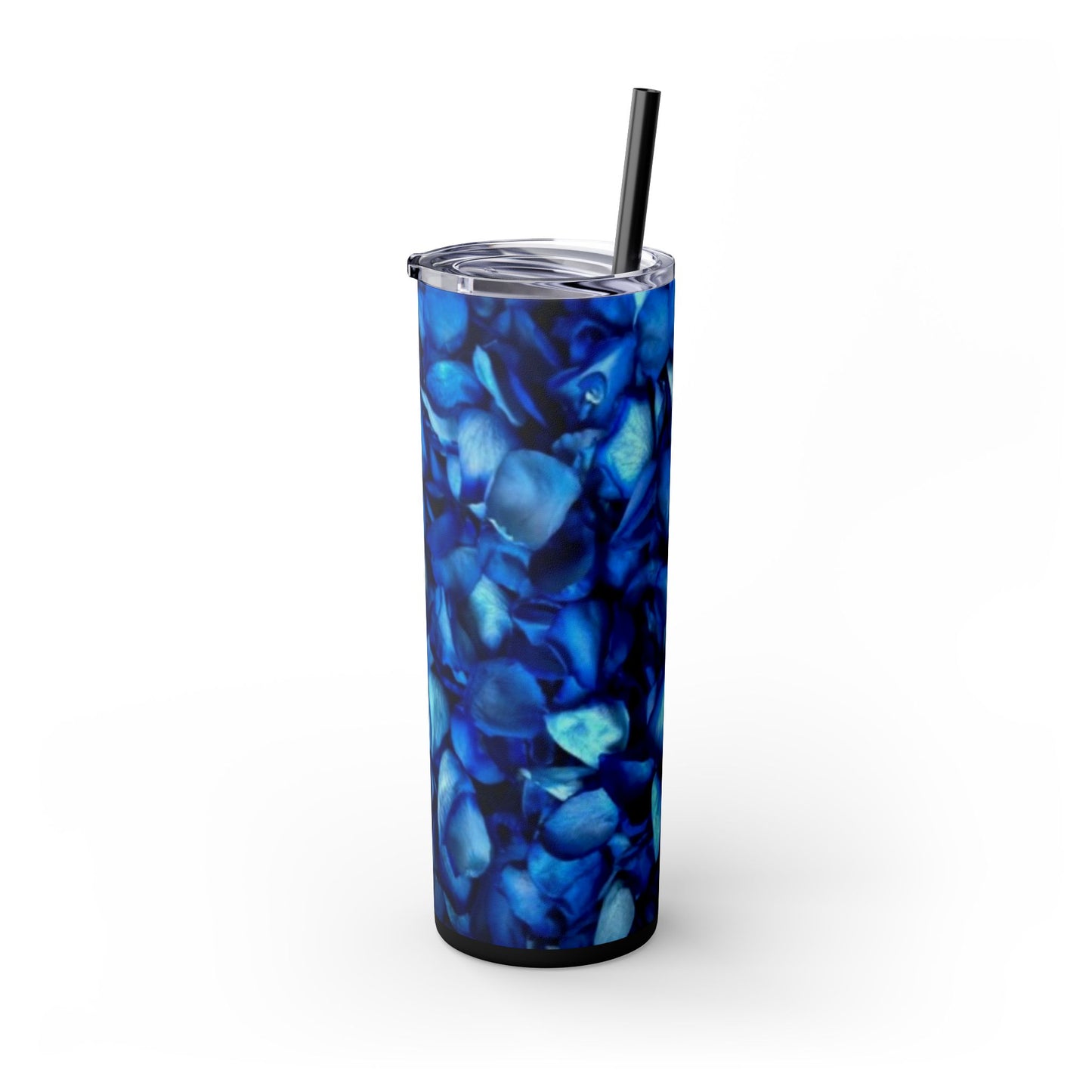 Blue Petals Skinny Tumbler – Durable Stainless Steel 20 oz
