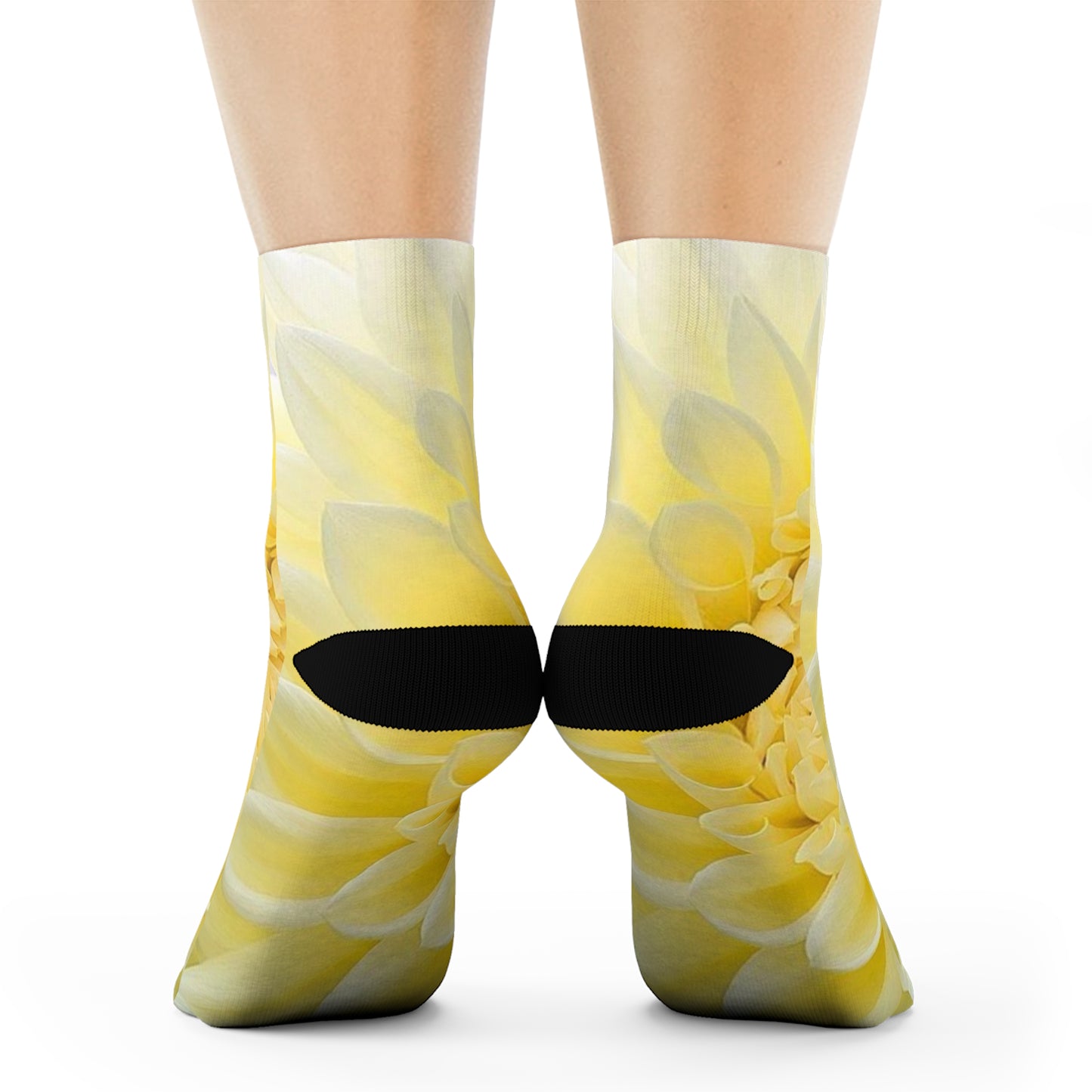 Yellow Dahlia Crew Socks