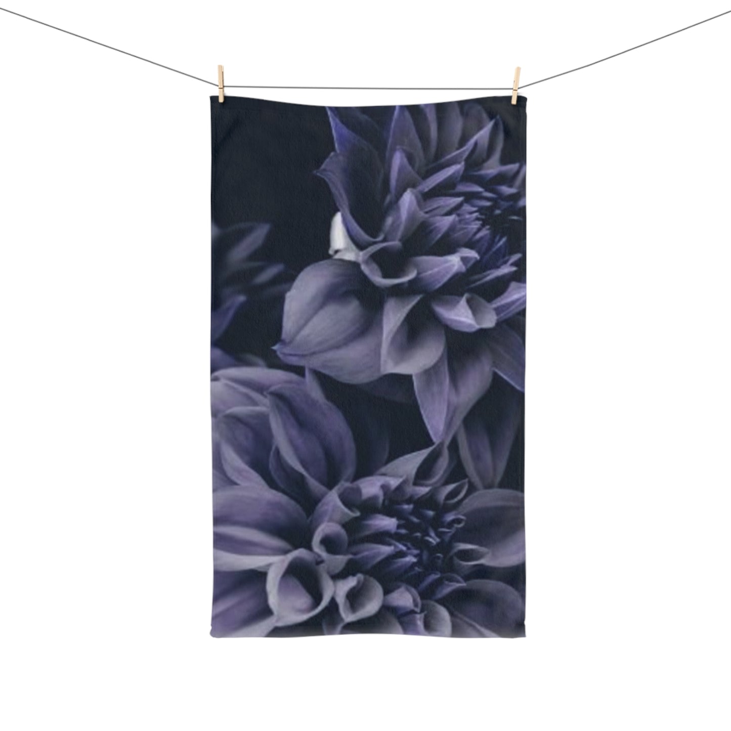 Blue Dahlia Hand Towel