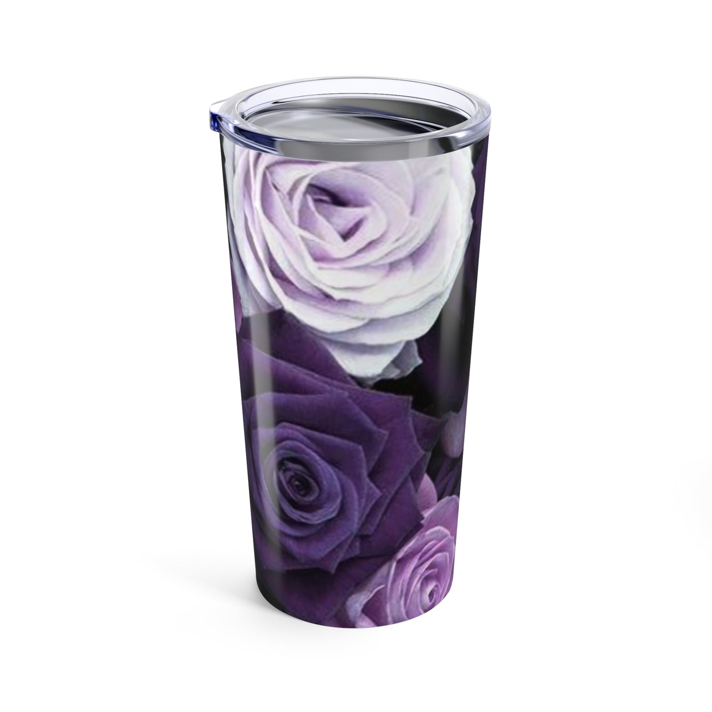 Stainless Steel Floral Tumbler 20 oz – Purple Roses