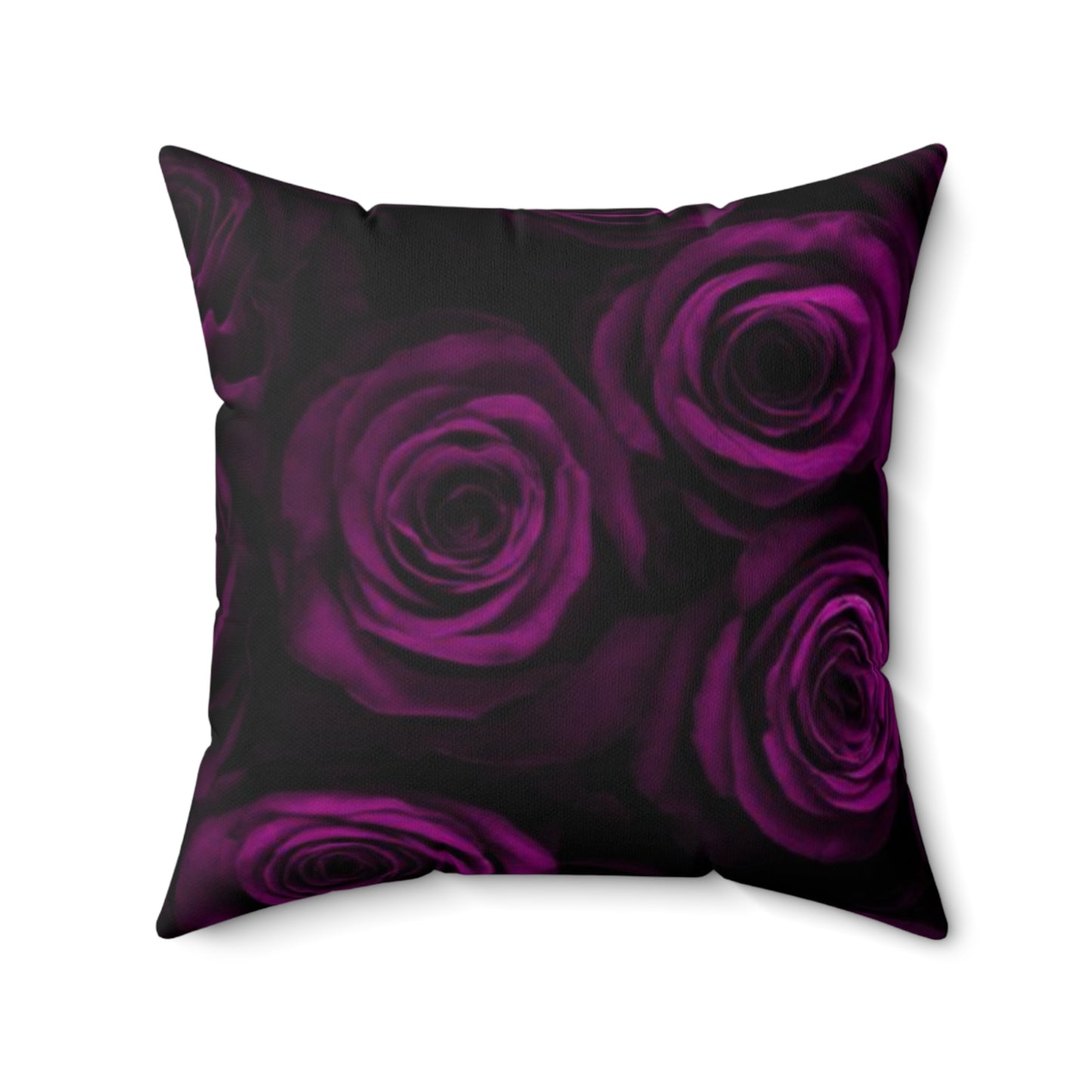 Dark Purple Roses Square Pillow