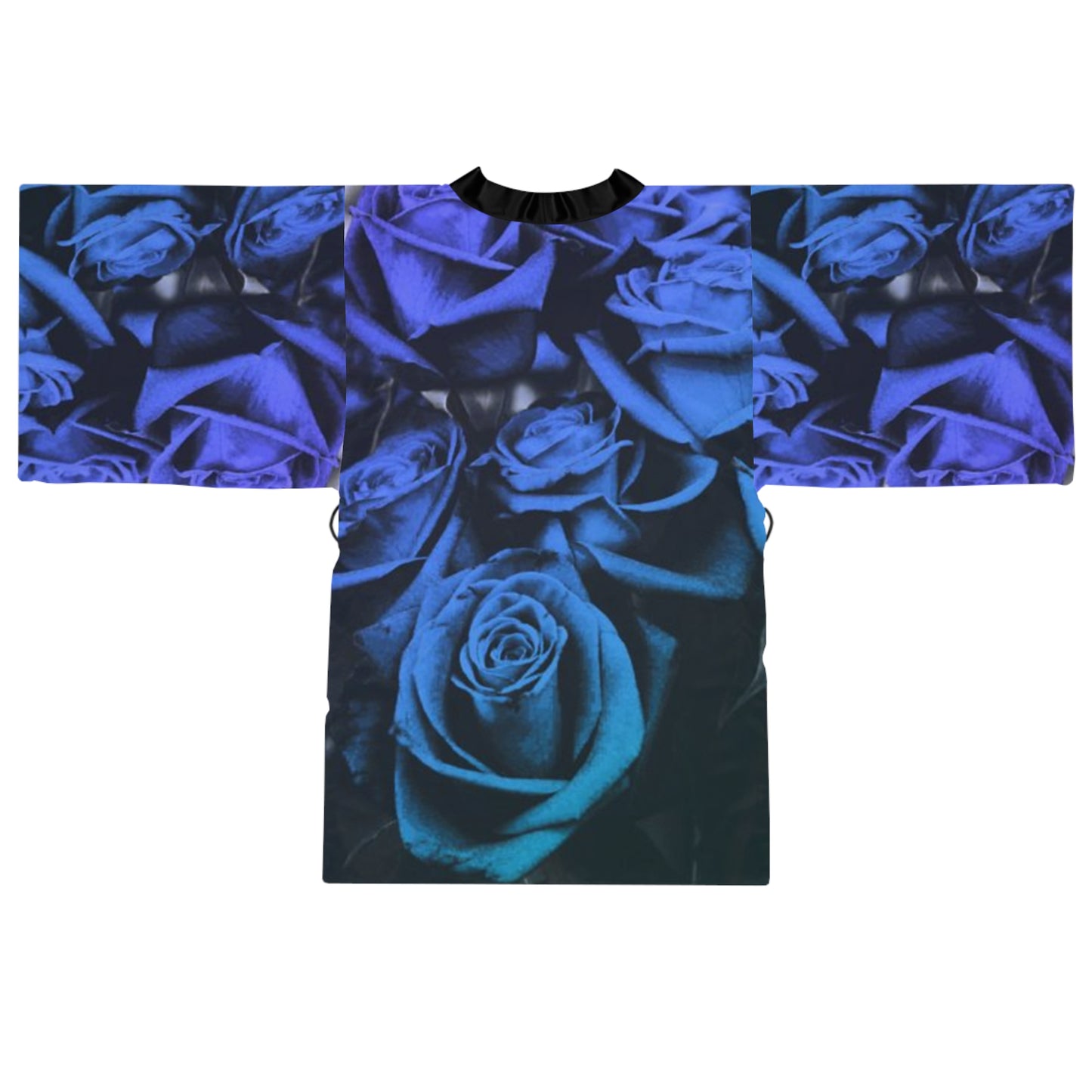 Blue Roses Kimono Robe