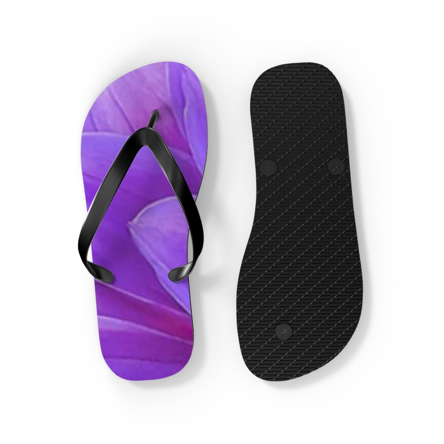 Purple Dahlia Flip Flops