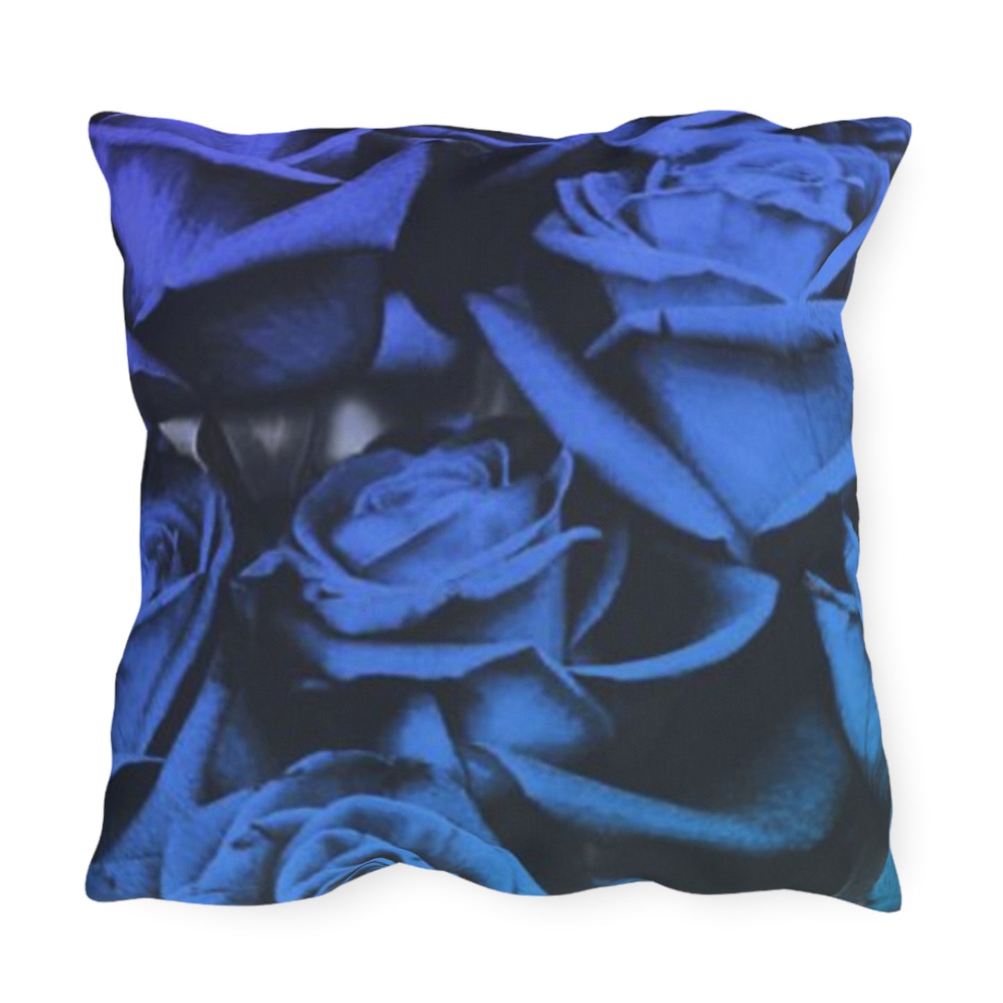 Blue Roses Outdoor Pillow