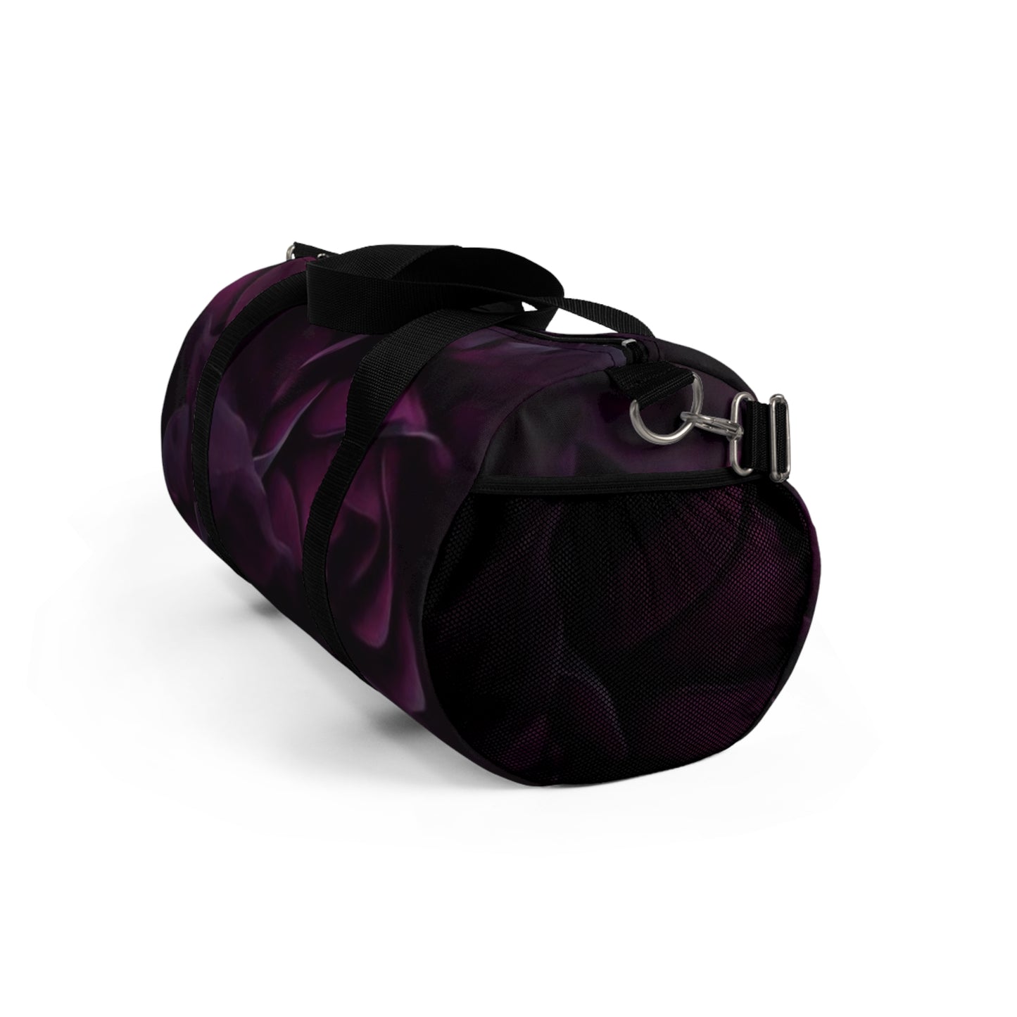 Dark Purple Floral Duffel Bag