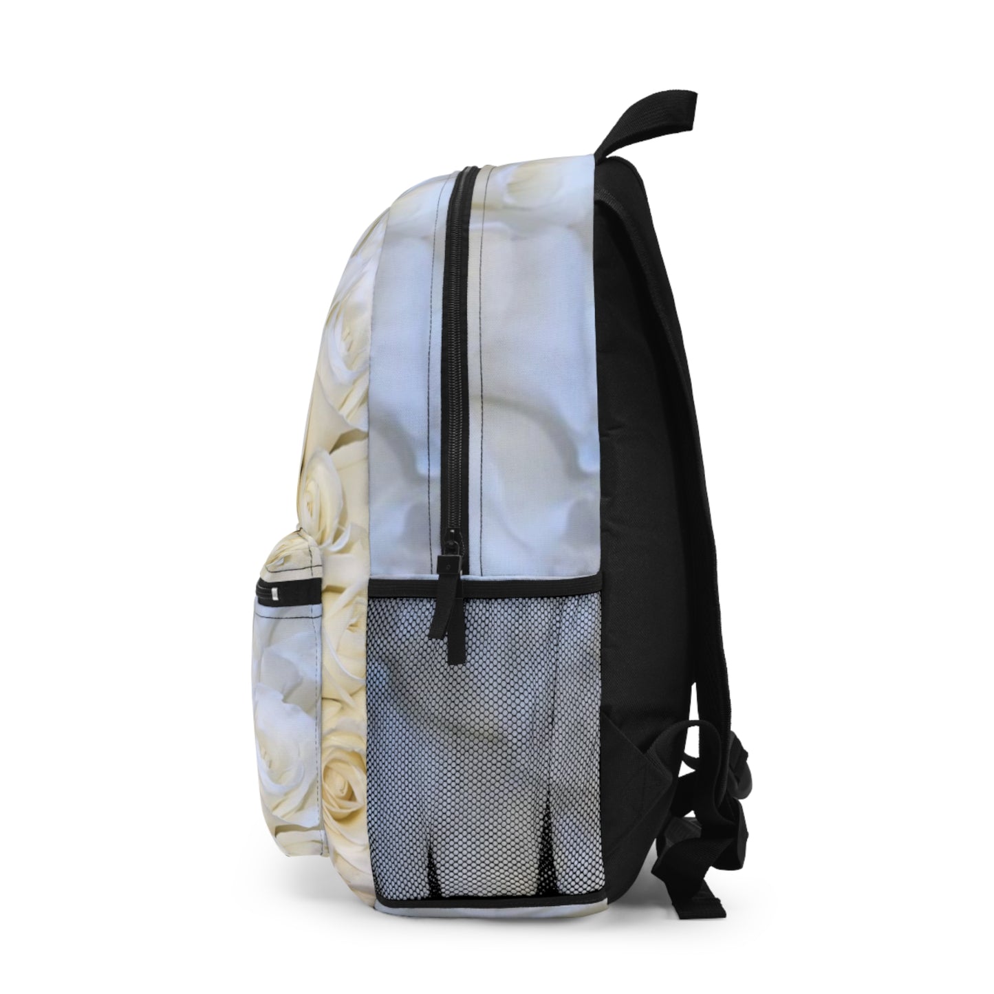 White Roses Floral Backpack for Travel