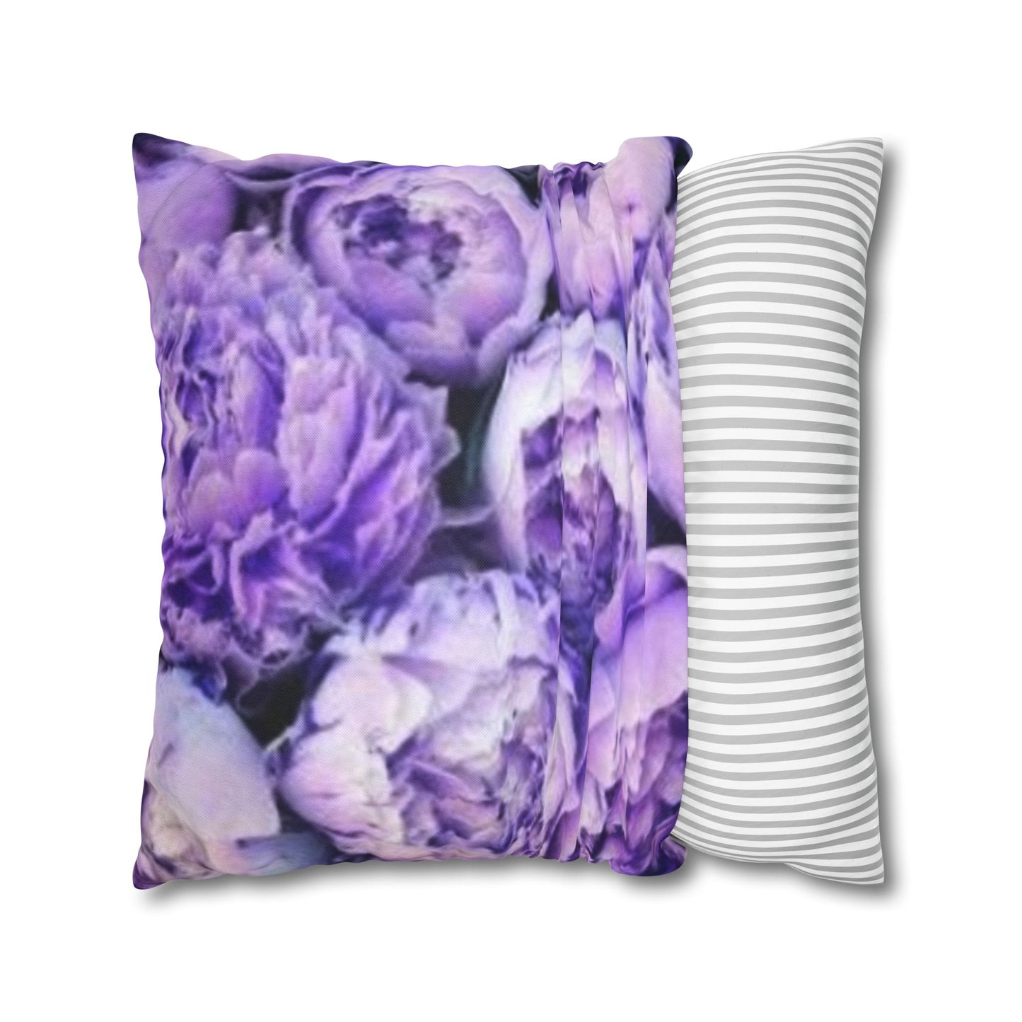 Purple Peony Square Pillowcase