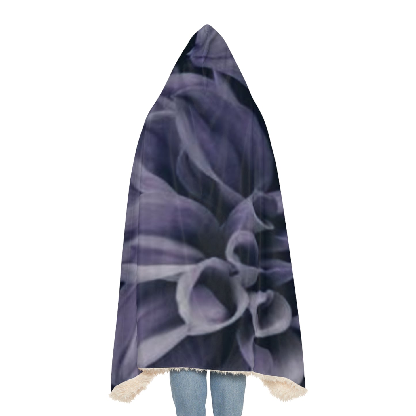 Blue Dahlia Hood Blanket