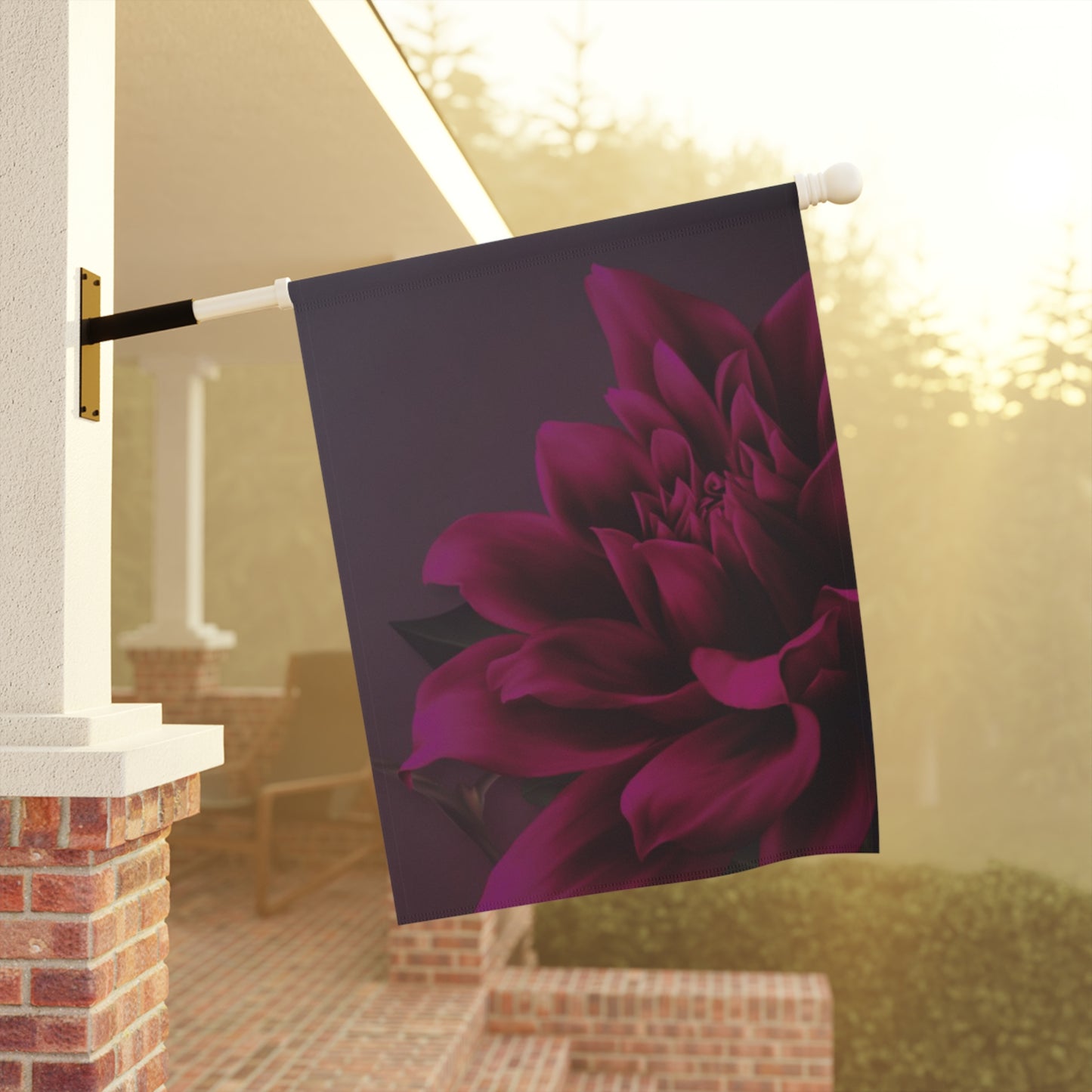 Magenta Dahlia Garden & House Banner