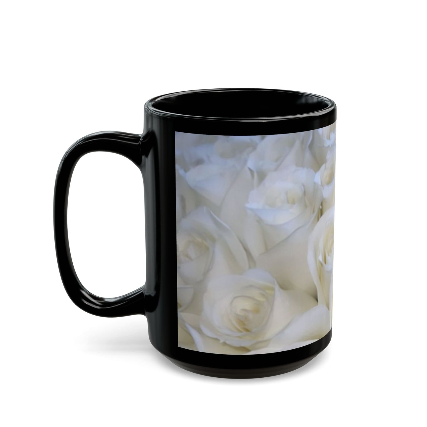 White Roses Floral Design Mug – Classic and Elegant Gift
