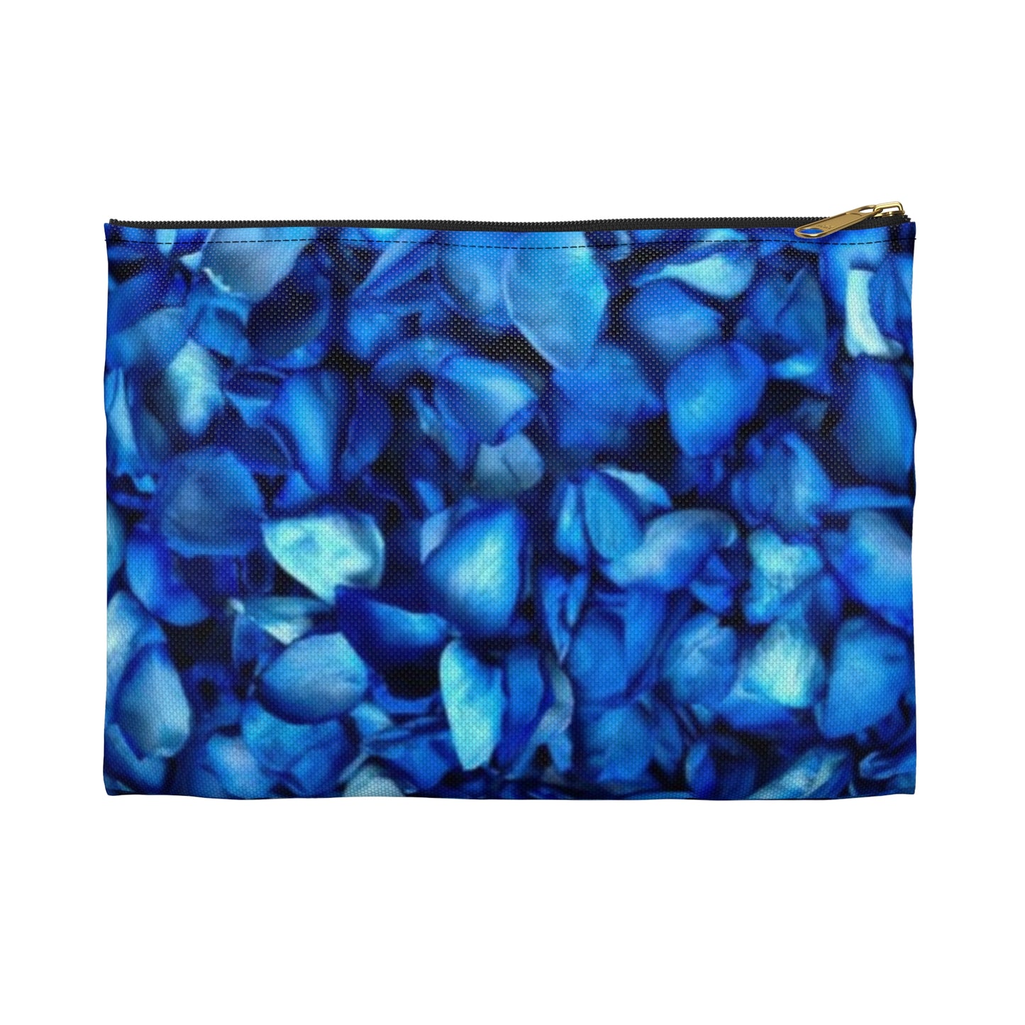 Blue Petals Floral Accessory Pouch – Cool & Compact