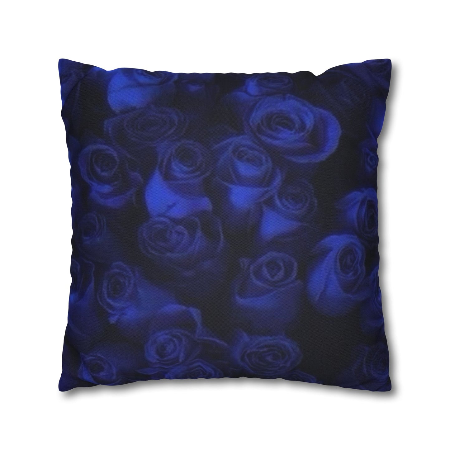 Dark Blue Roses Square Pillowcase