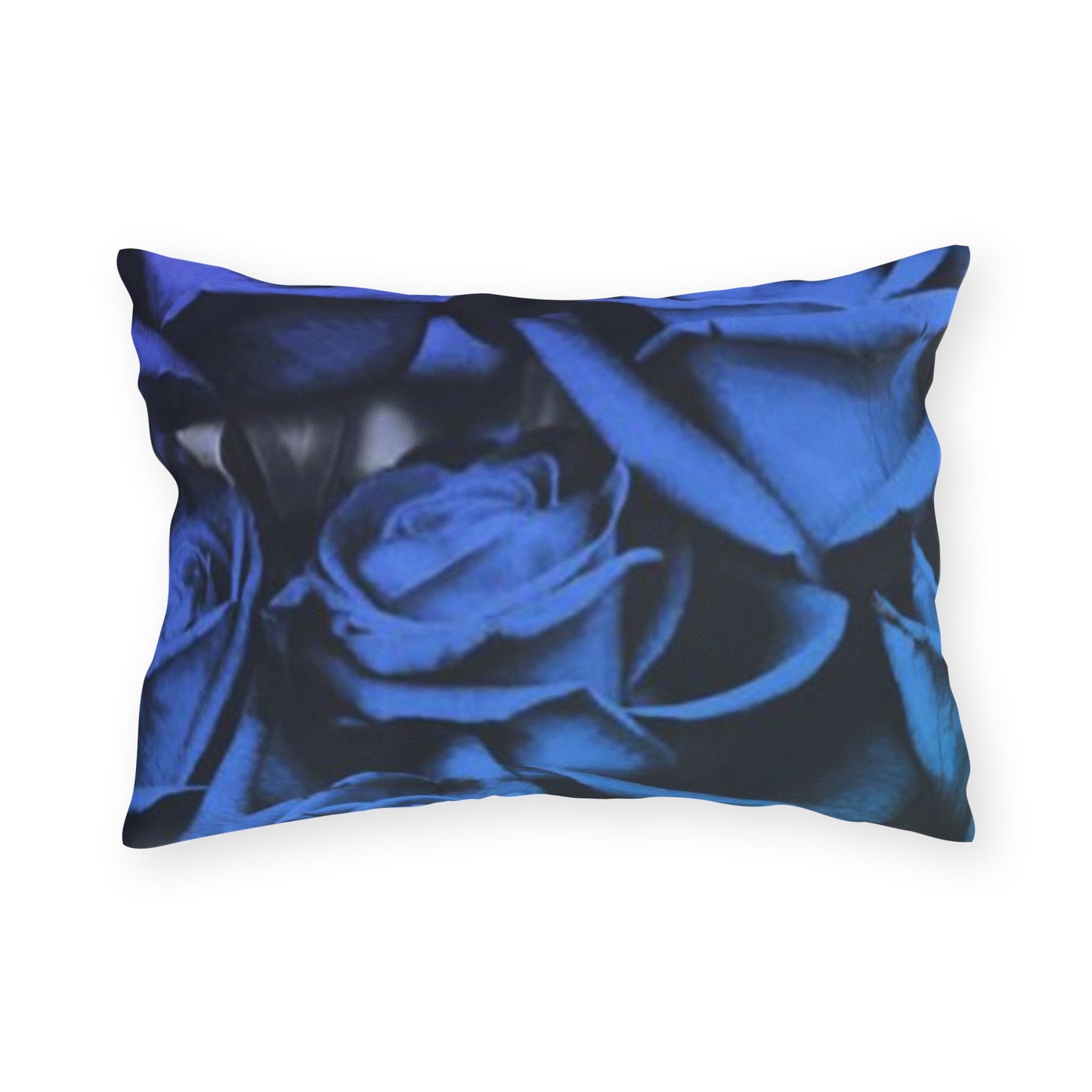 Blue Roses Outdoor Pillow