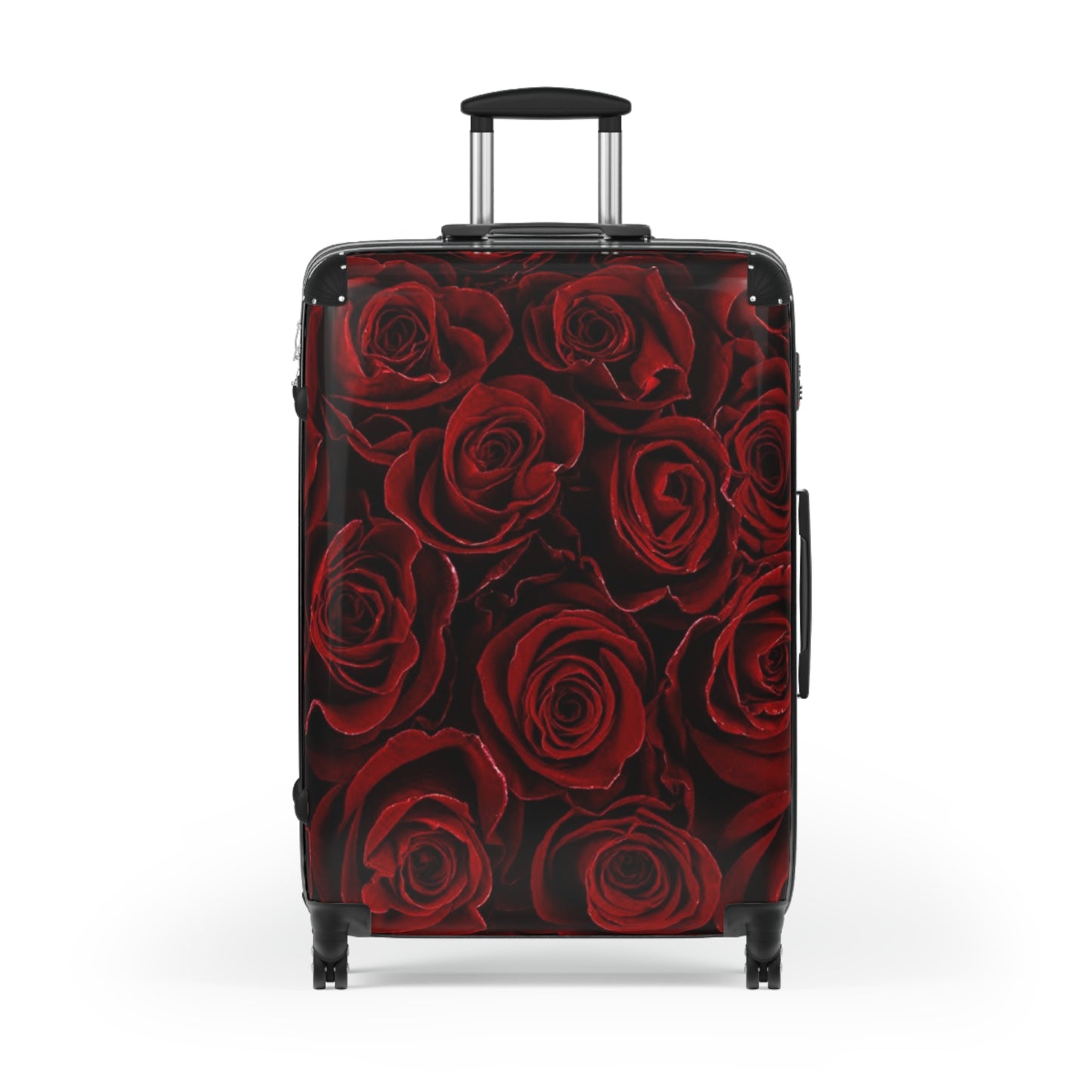 Red Roses Floral Suitcase for Travelers – Bold & Practical