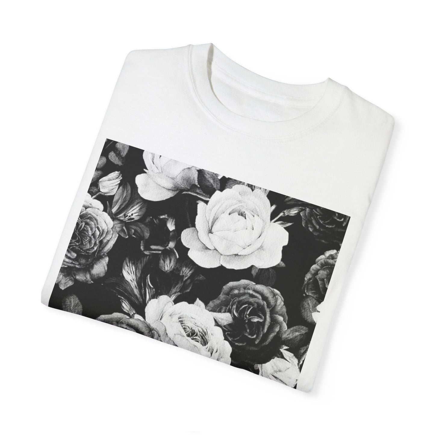 Black & White Floral T-shirt Relaxed Fit