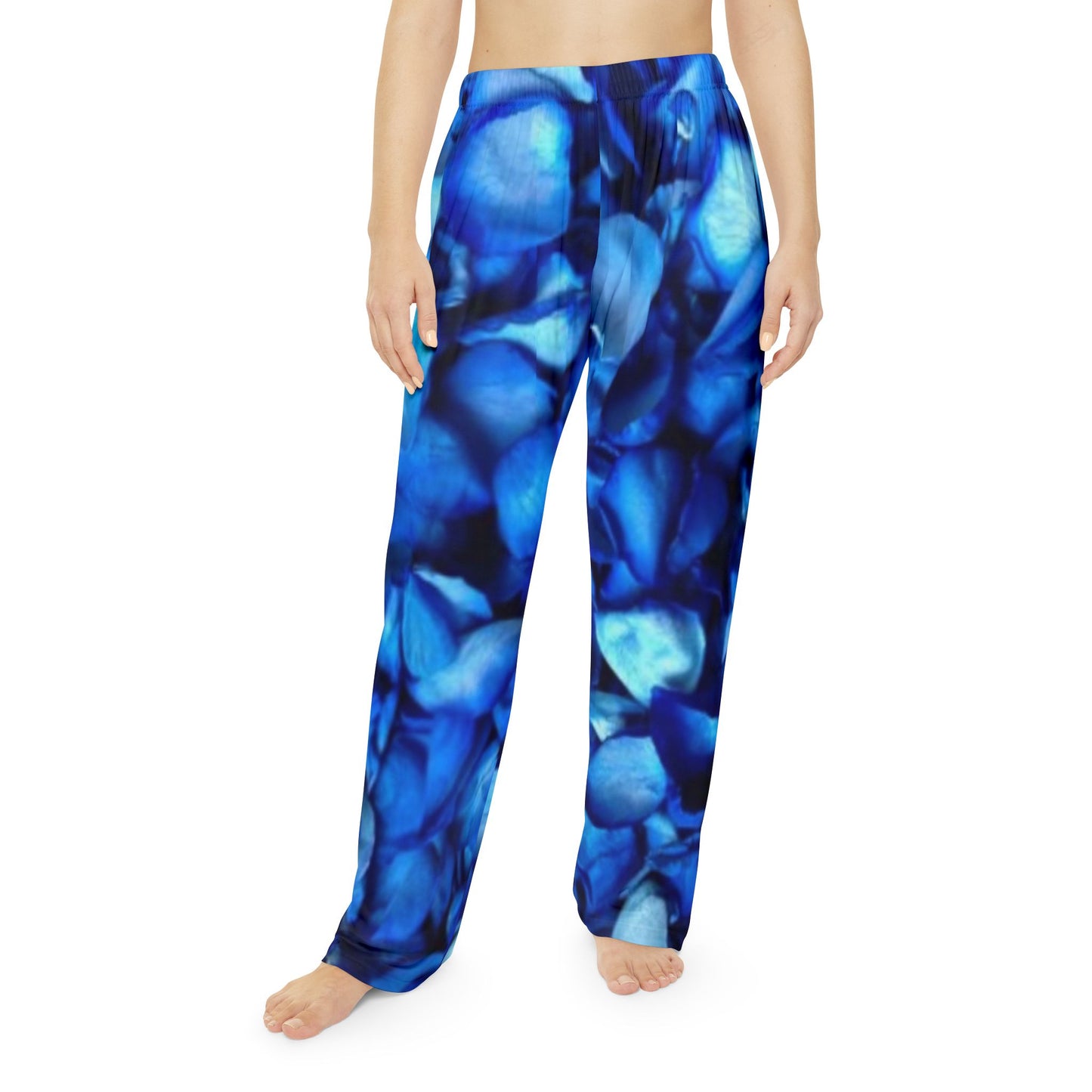 Blue Petals Cozy Floral Pajama Pant