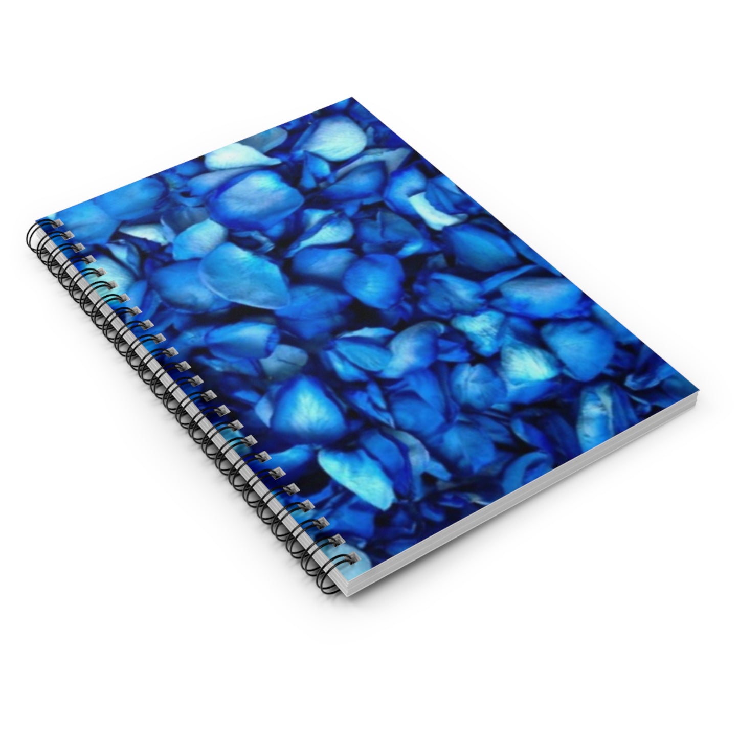 Blue Petals Floral-Themed Spiral Notebook-Ruled Line | Soft & Stylish