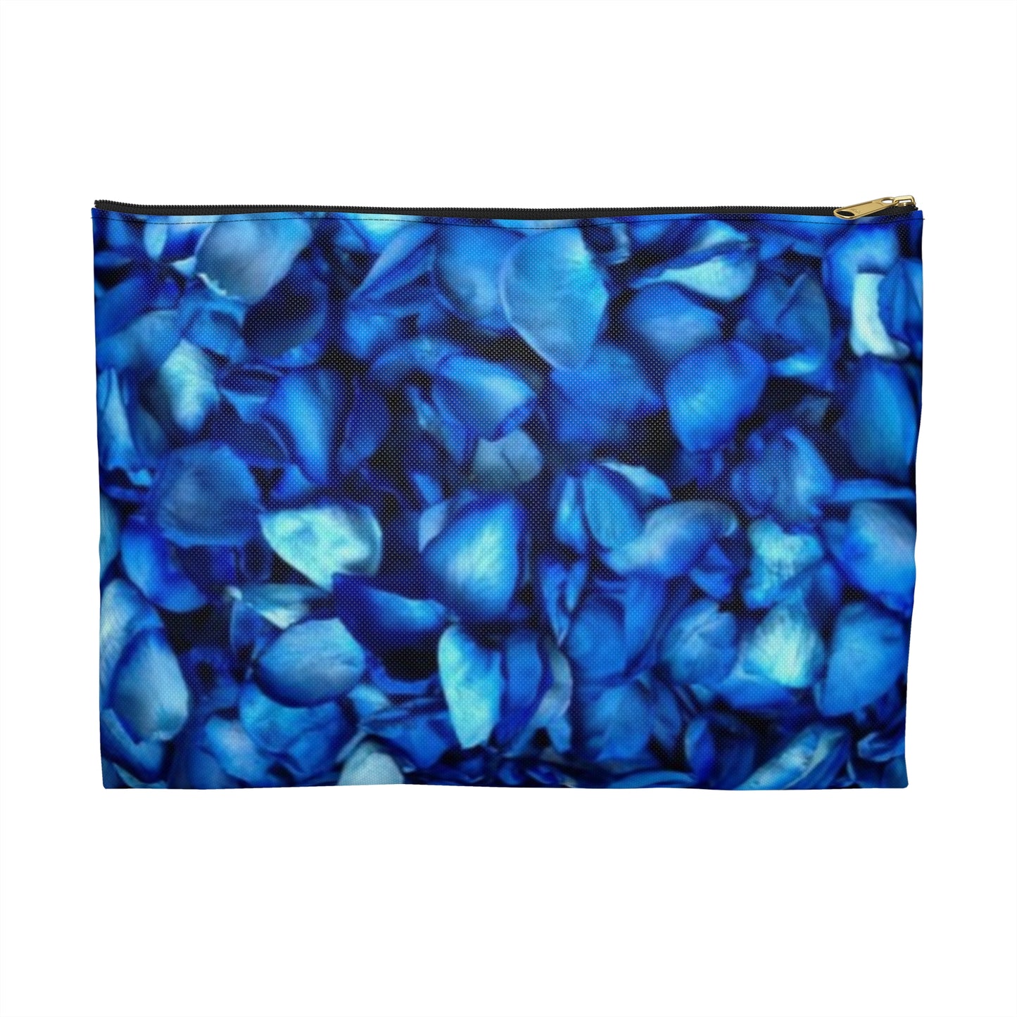Blue Petals Floral Accessory Pouch – Cool & Compact