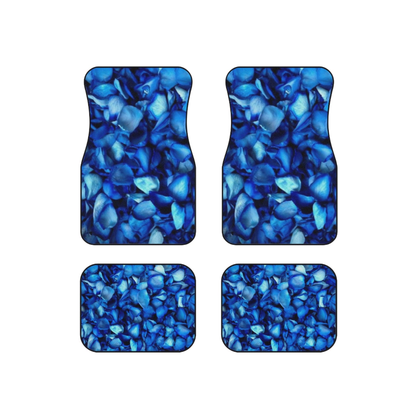 Blue Petals Floral Car Mats – Set of 4 Stylish Car Mats