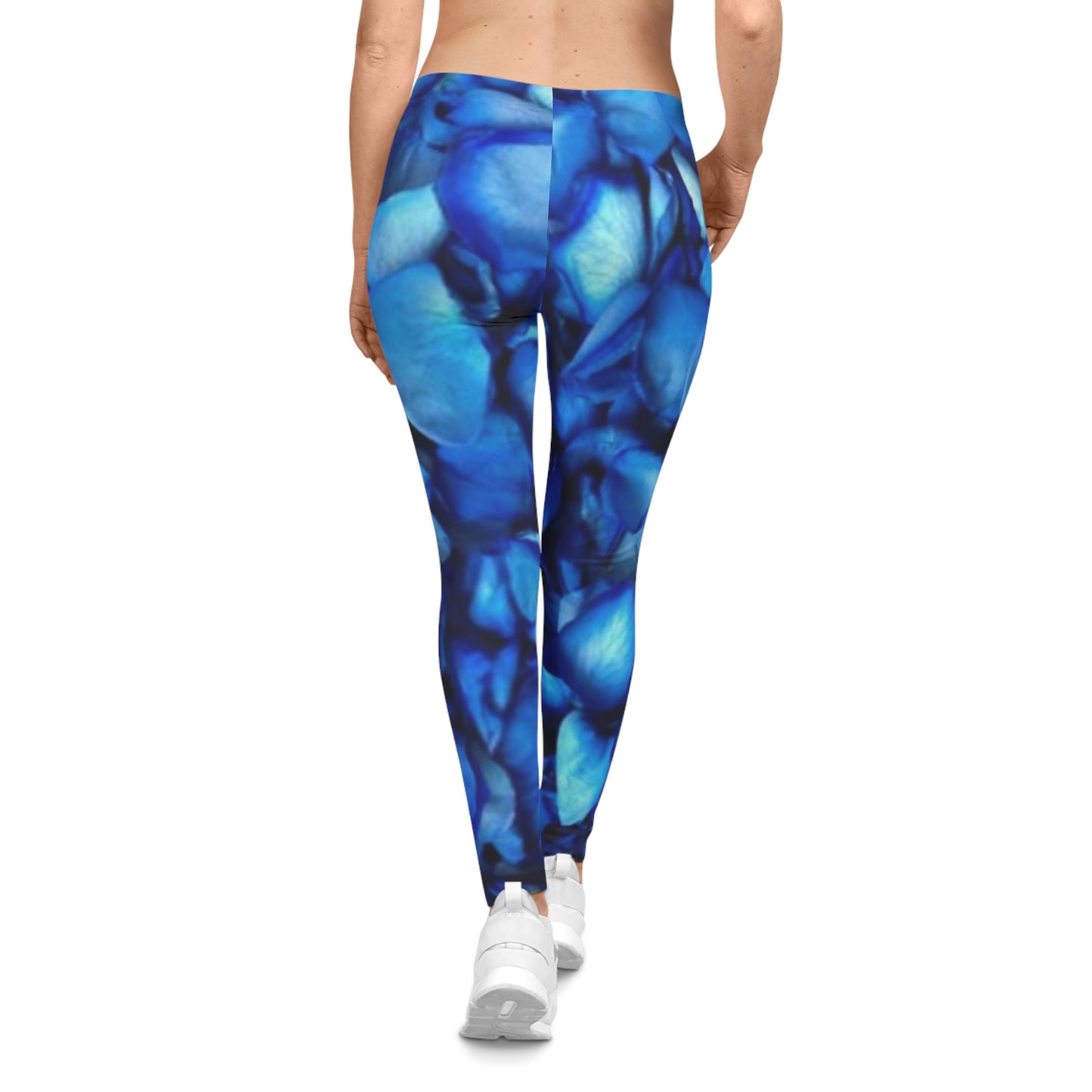 Blue Petals Comfortable Floral Casual Leggings
