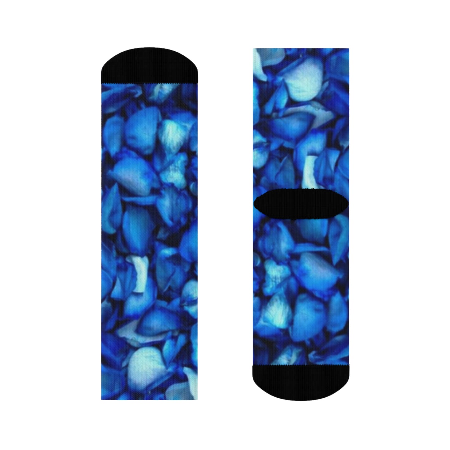Blue Petals Floral Crew Socks – Fresh & Fun