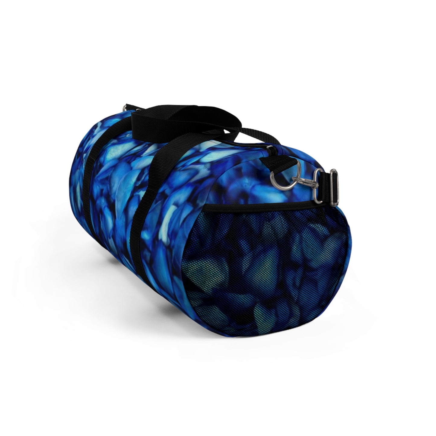 Blue Petals Floral Duffel Bag for Gym