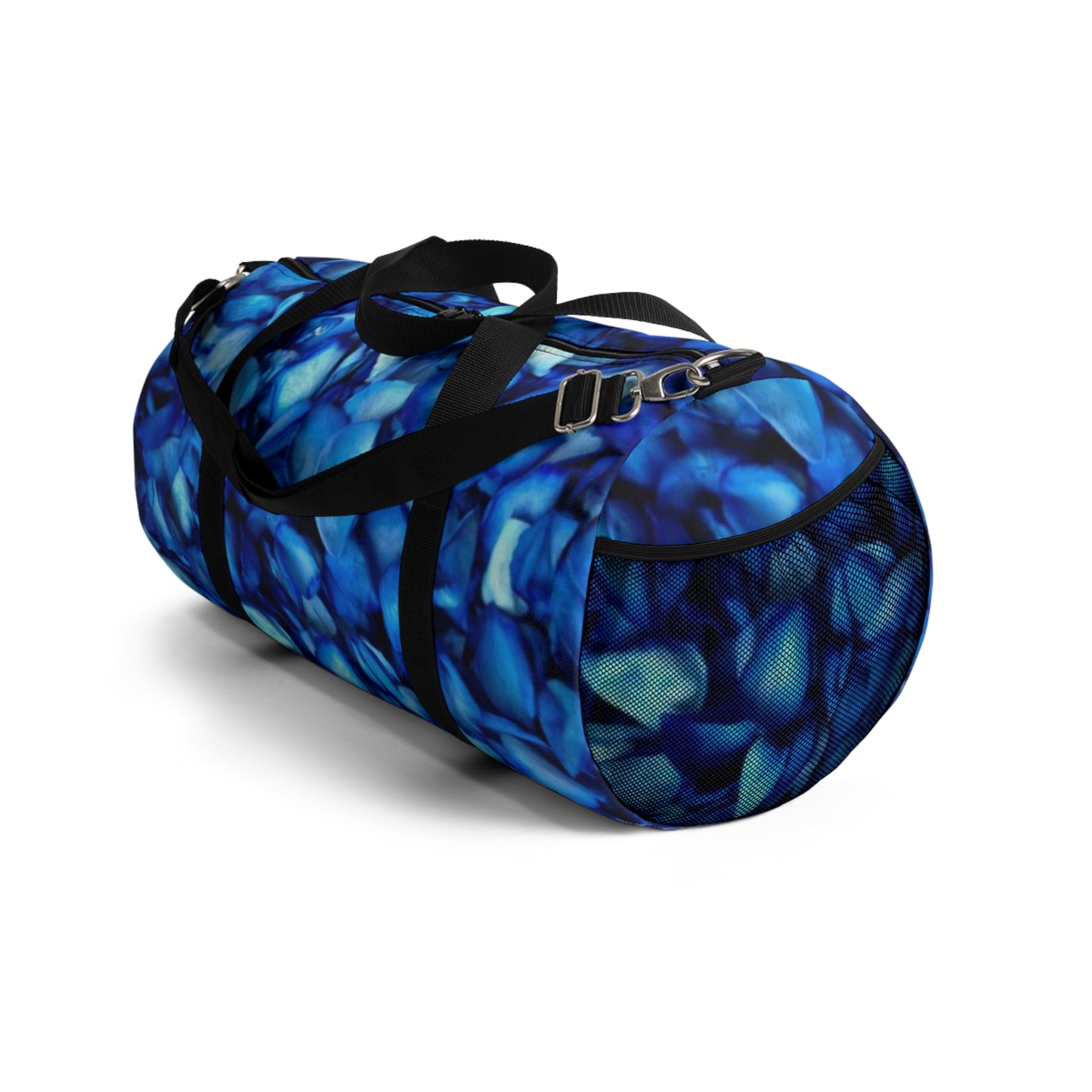 Blue Petals Floral Duffel Bag for Gym
