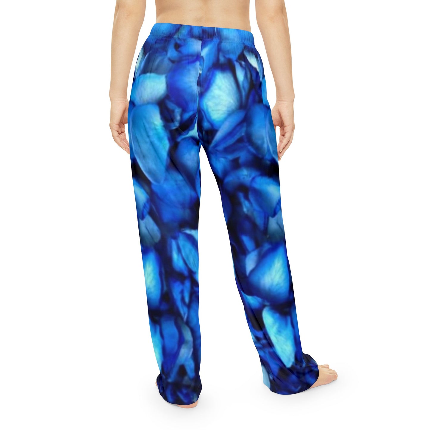 Blue Petals Cozy Floral Pajama Pant