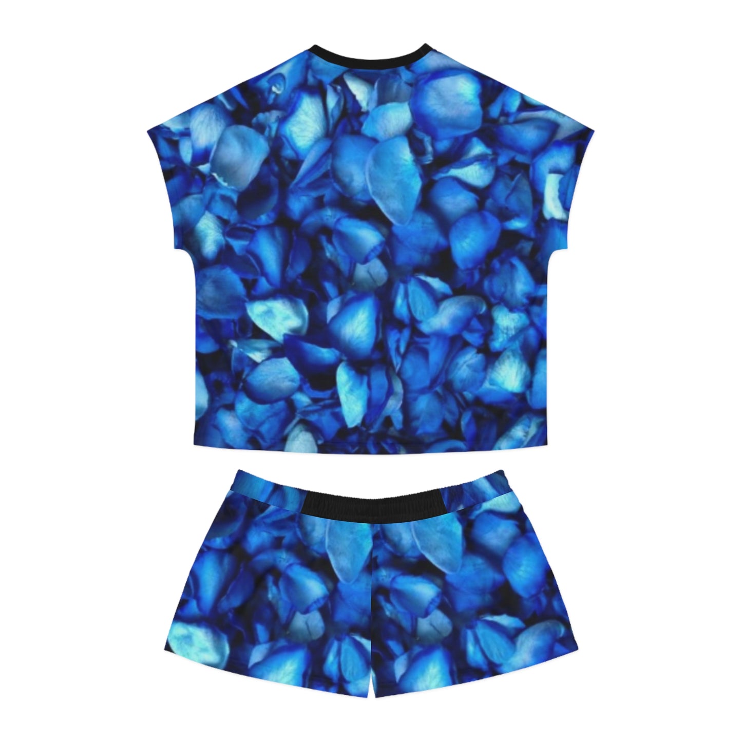 Blue Petals Floral Pajama Set for Women