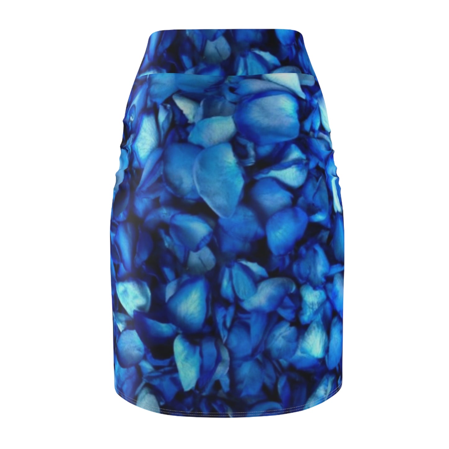 Blue Petals Floral Pencil Skirt – Fresh & Sleek