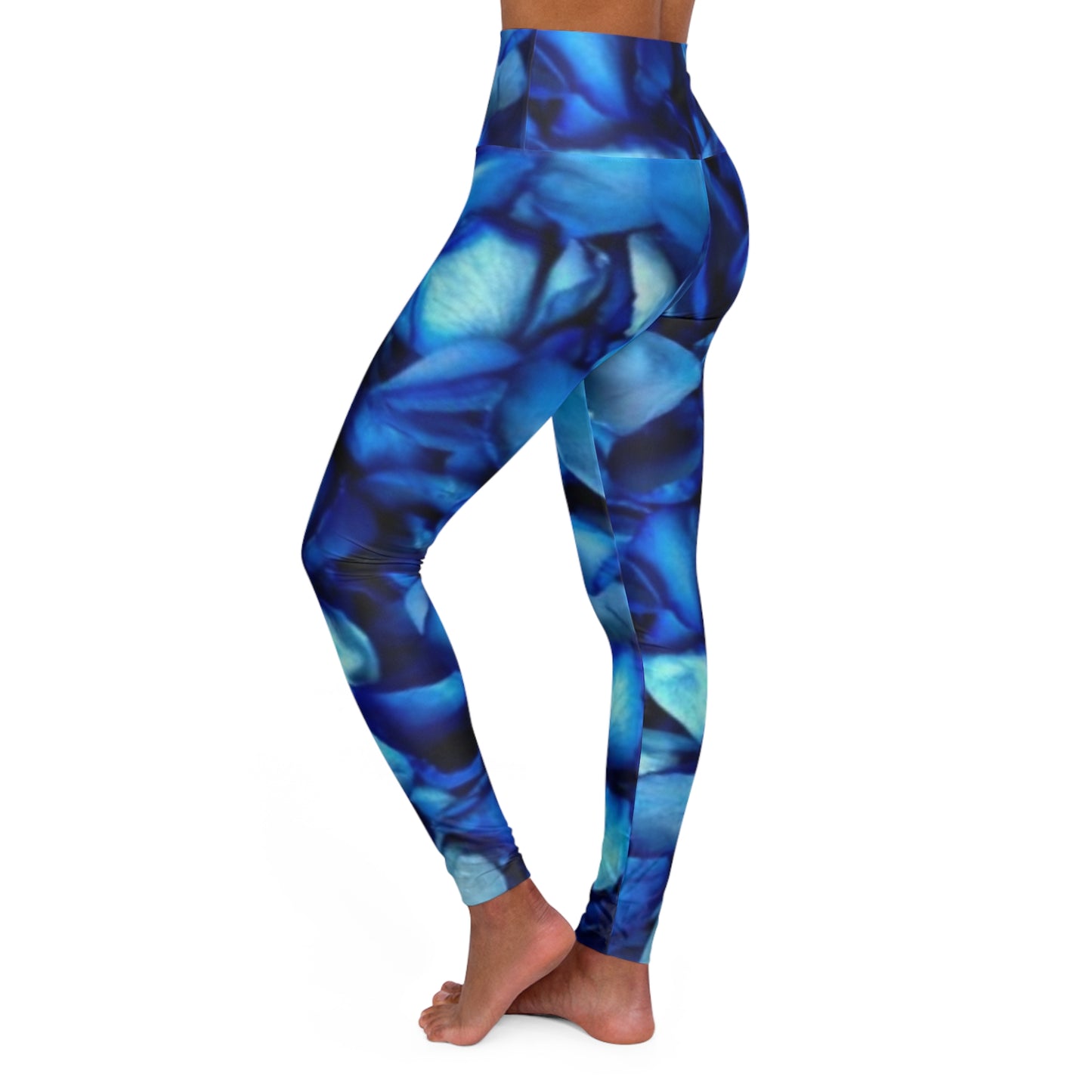 Blue Petals Floral Skinny Fit Legging for Gym