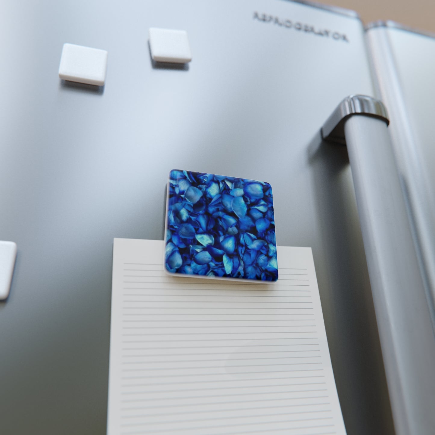 Blue Petals Floral Square Magnet – Floral Square Magnets