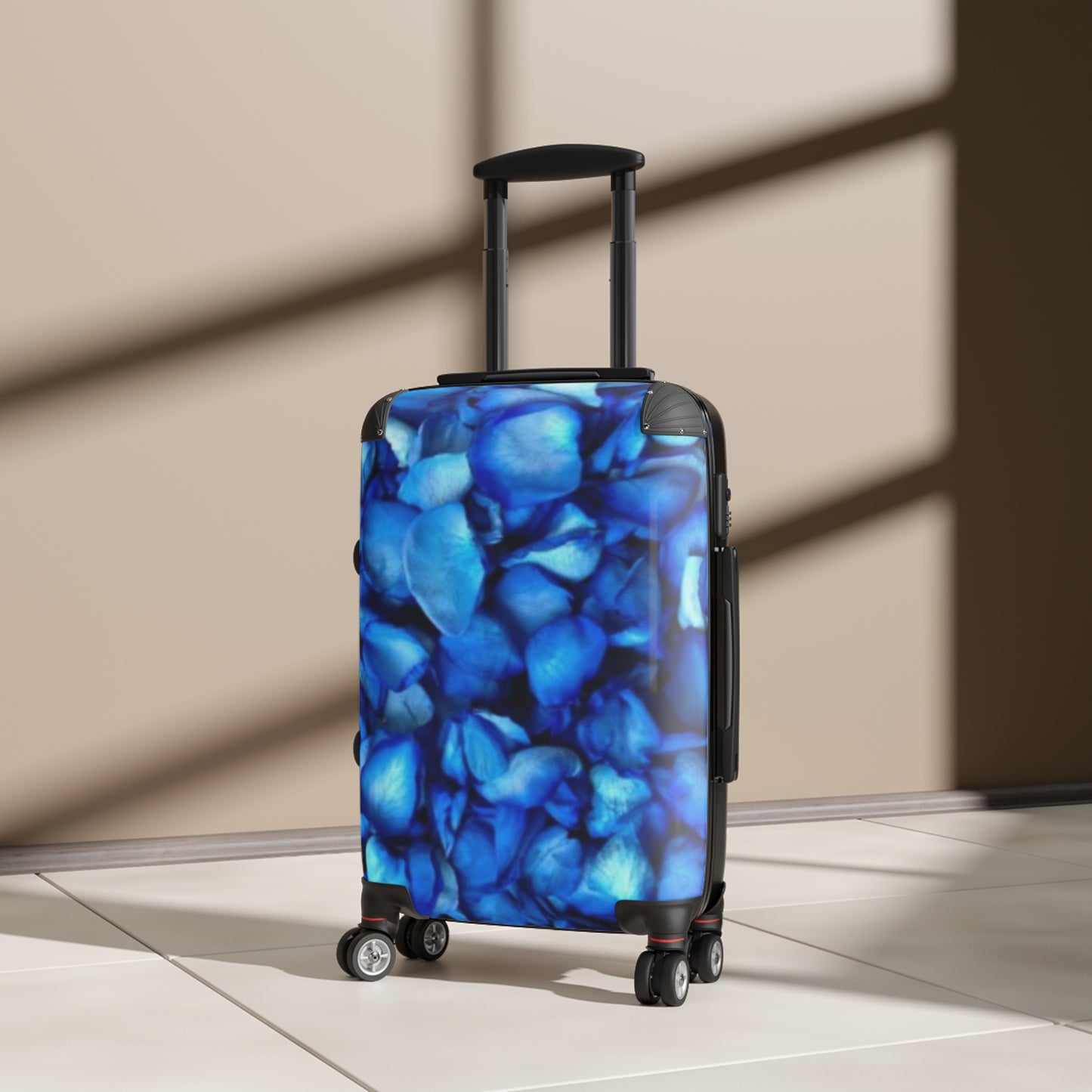 Blue Petals Floral Suitcase for Travelers – Cool & Smooth