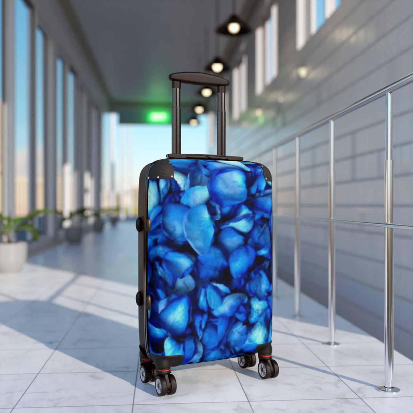 Blue Petals Floral Suitcase for Travelers – Cool & Smooth