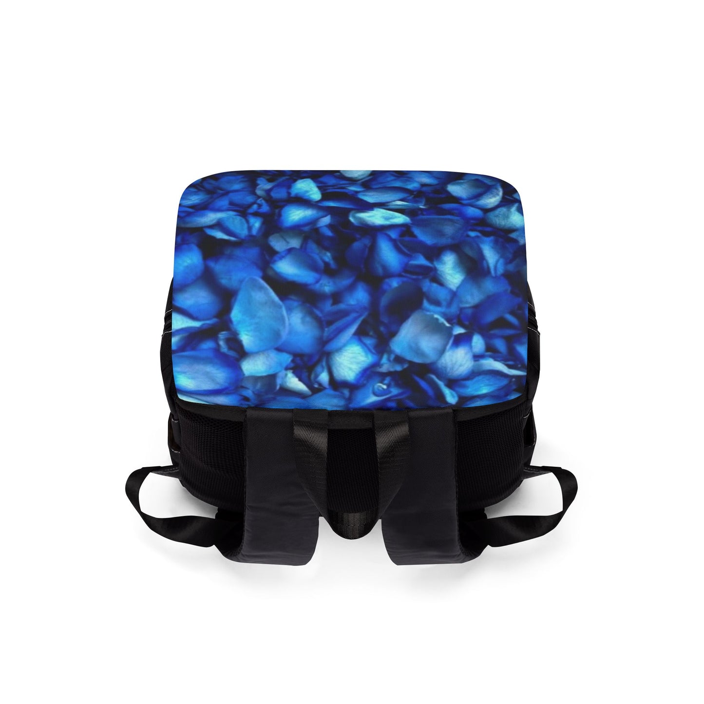 Blue Petals Flap Backpack