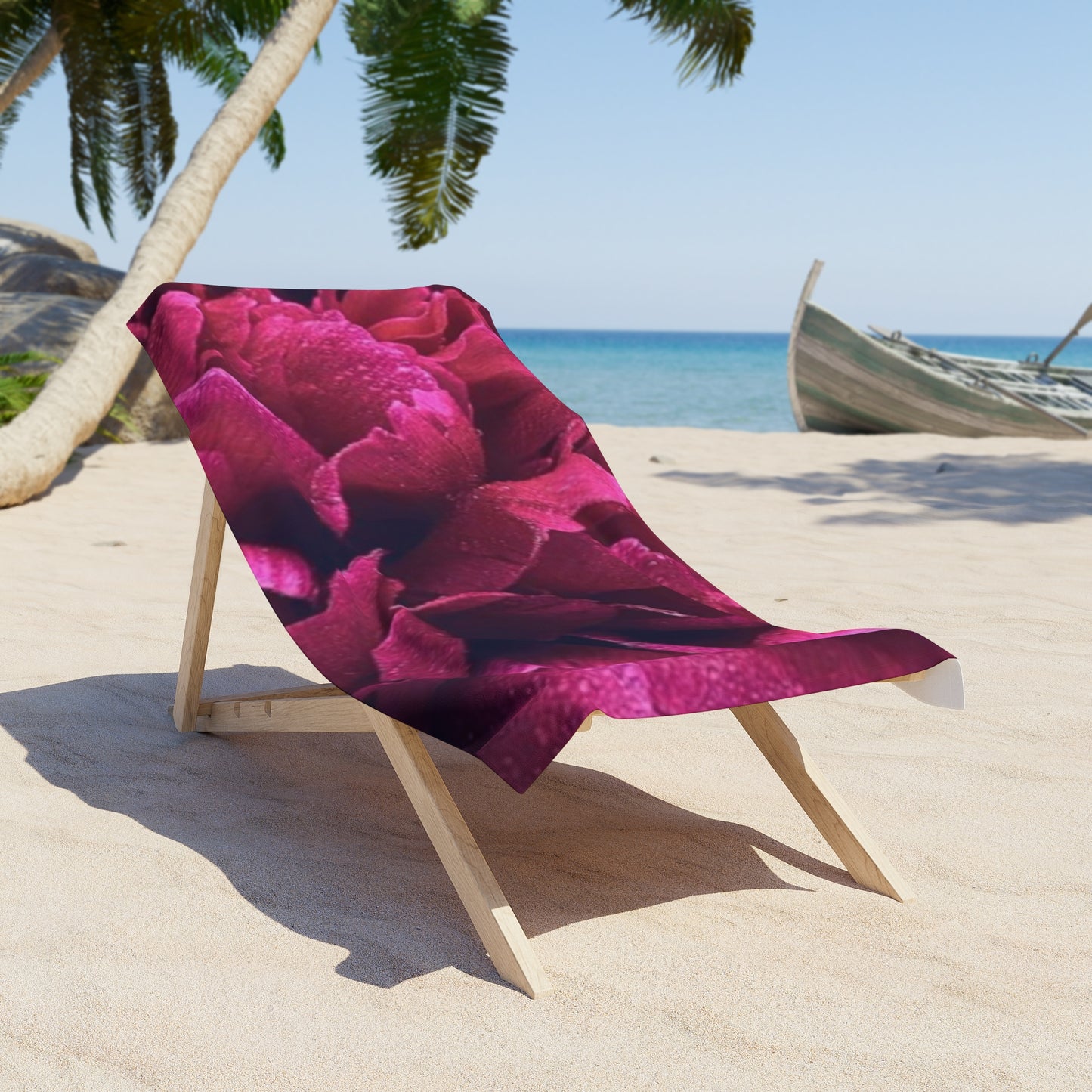 Floral Beach Soft Towel – Magenta Floral