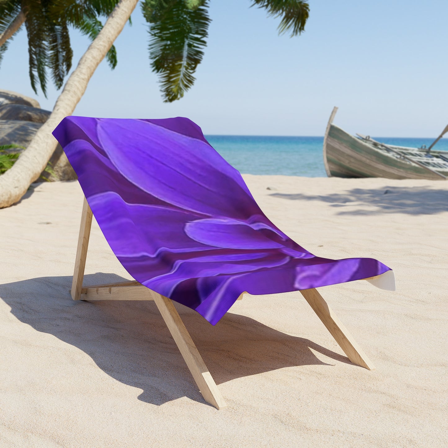 Floral Beach Soft Towel – Purple Dahlia