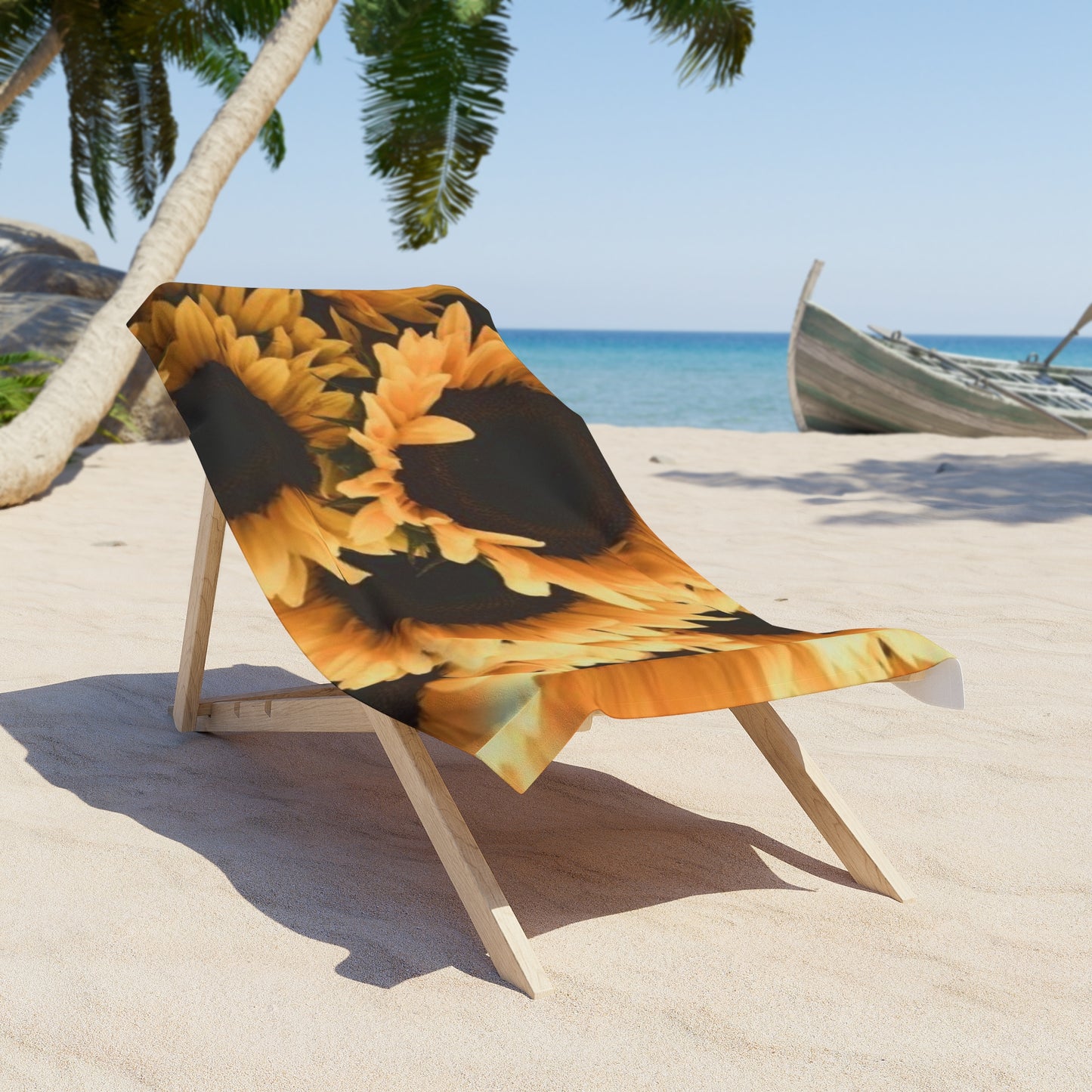 Floral Beach Soft Towel – Sunflower Design
