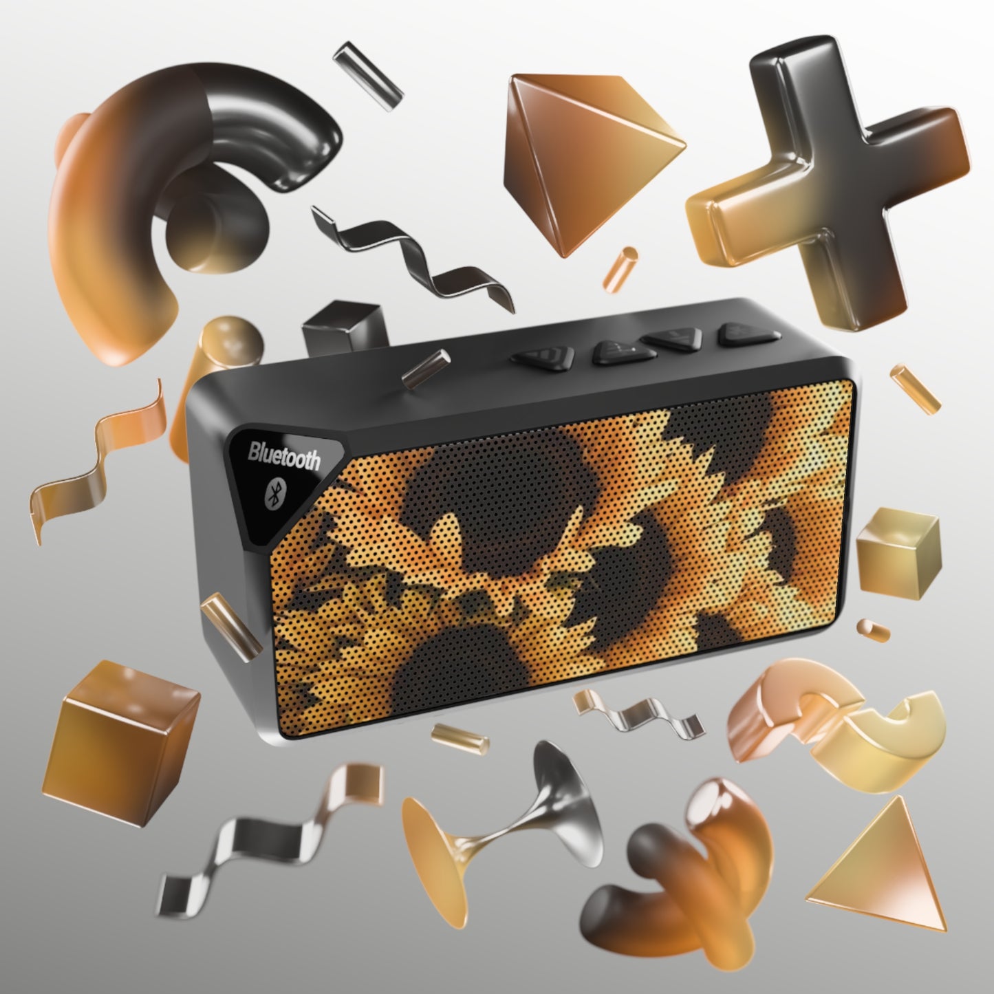 Portable Floral Bluetooth Speaker – Sunflower Design