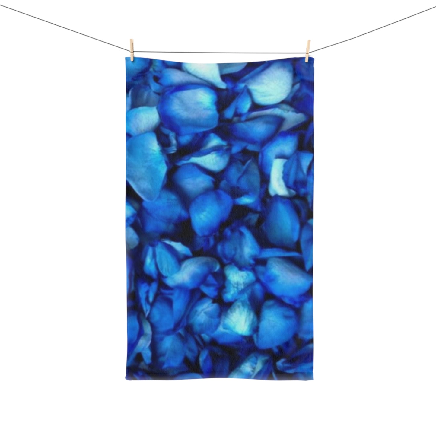 Floral Hand Towel – Blue Petals Motif